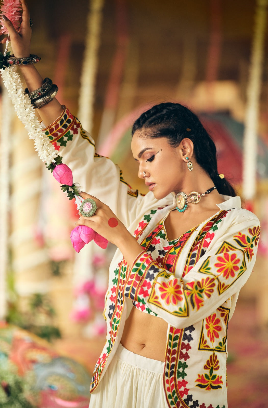 EXCLUSIVE REAL MODELING LEHENGA, BLOUSE & KOTI SET