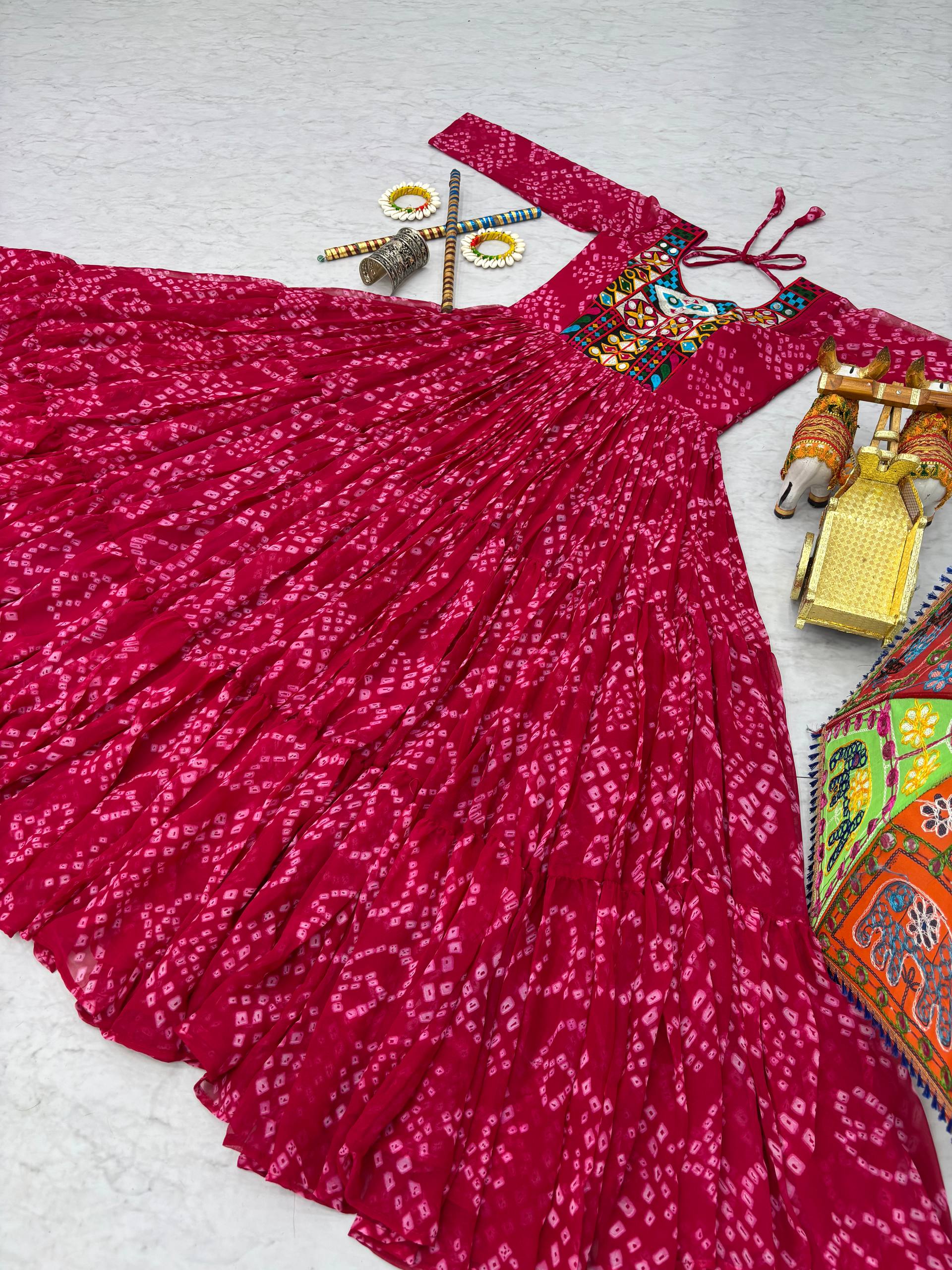 Navratri Special Gamathi Work Gown | Krushi Life Style