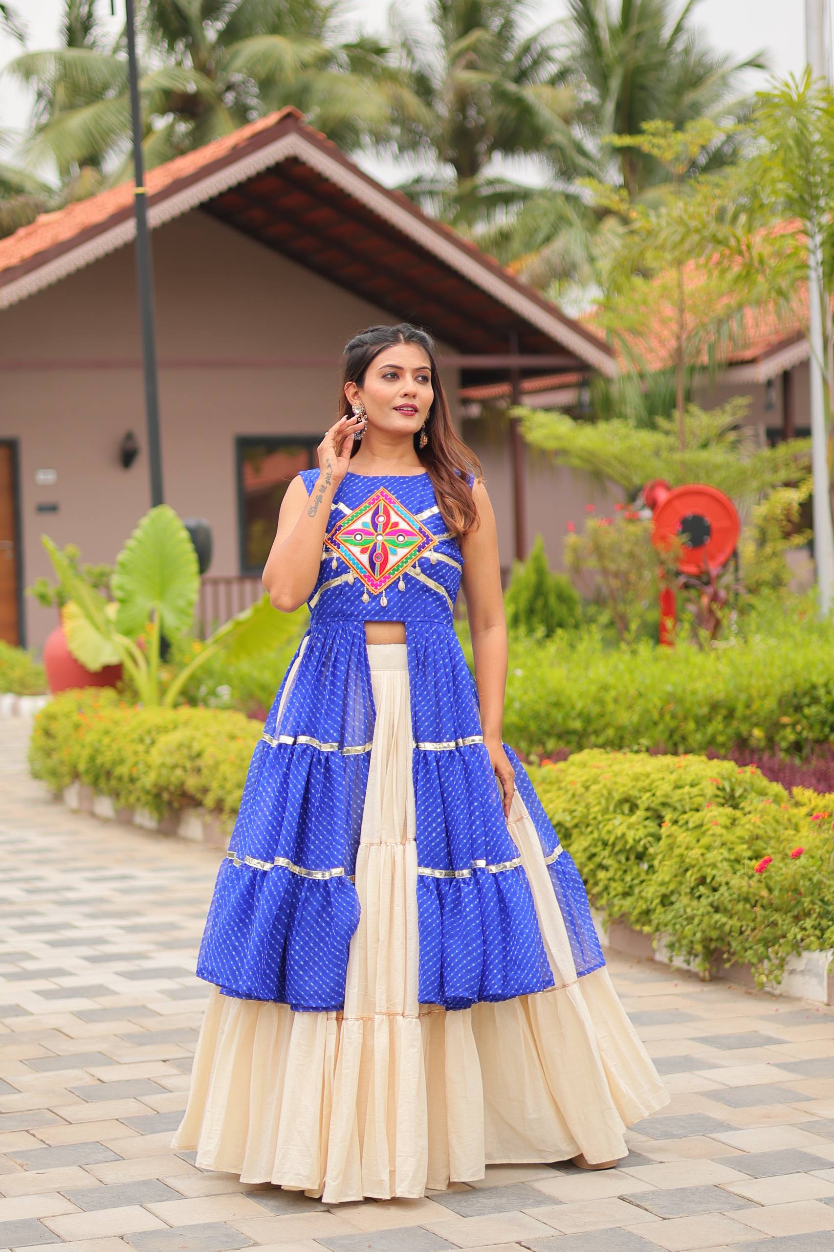 Navratri Special Gamathi Work Lehenga choli | Krushi Life Style