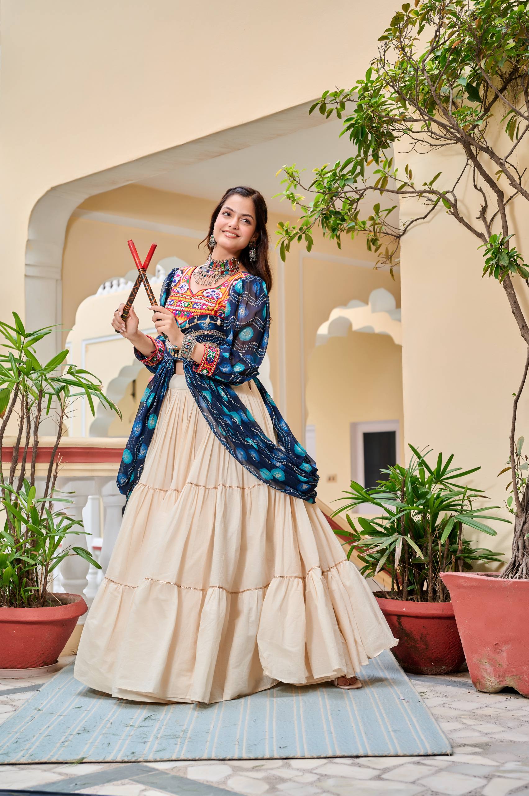 Navratri Special Gamathi Work Lehenga choli | Krushi Life Style