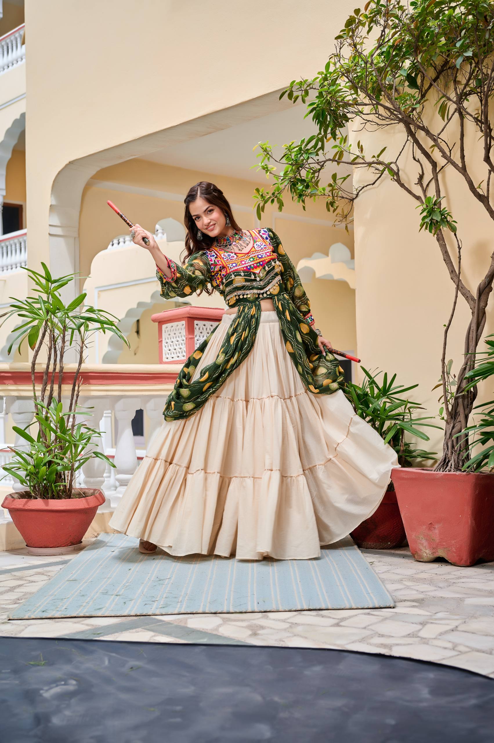 Navratri Special Gamathi Work Lehenga choli | Krushi Life Style