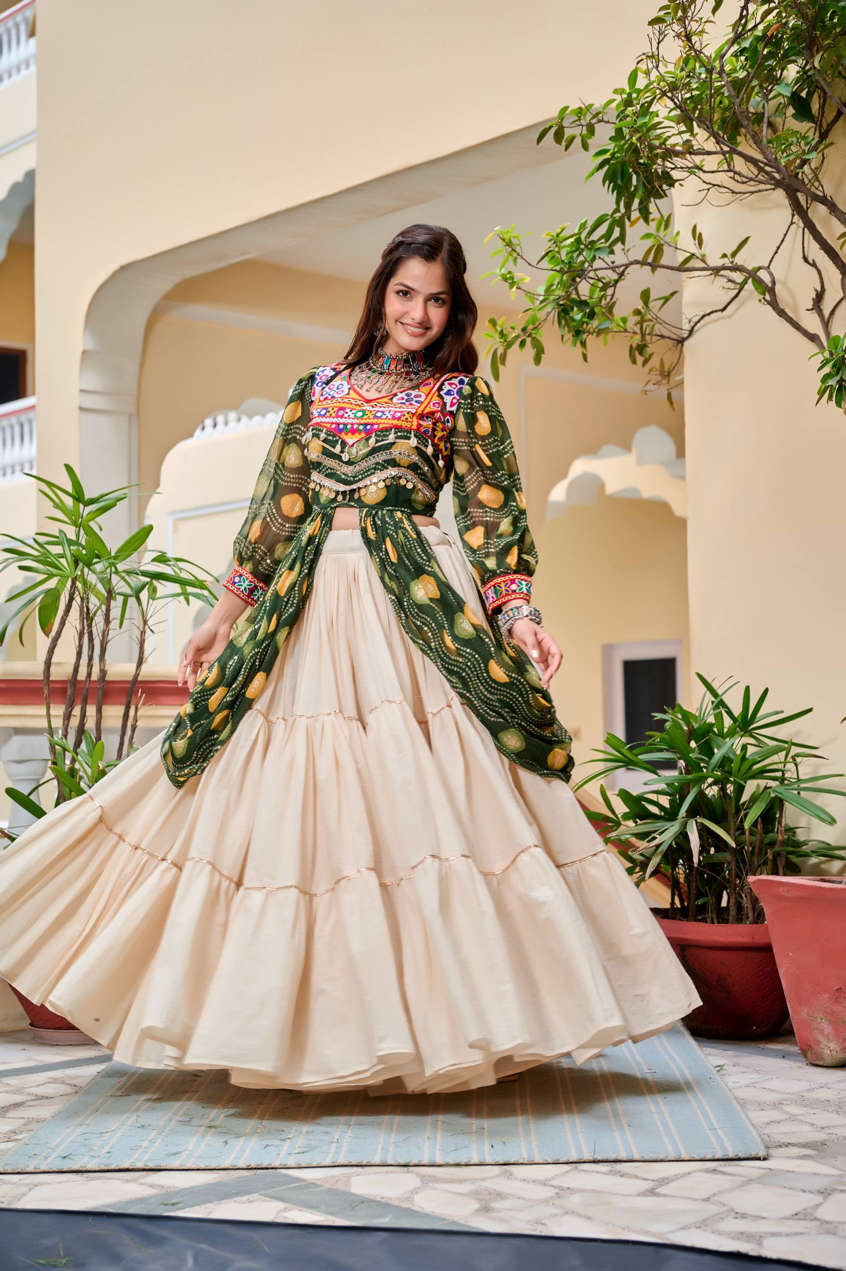 Navratri Special Gamathi Work Lehenga choli | Krushi Life Style