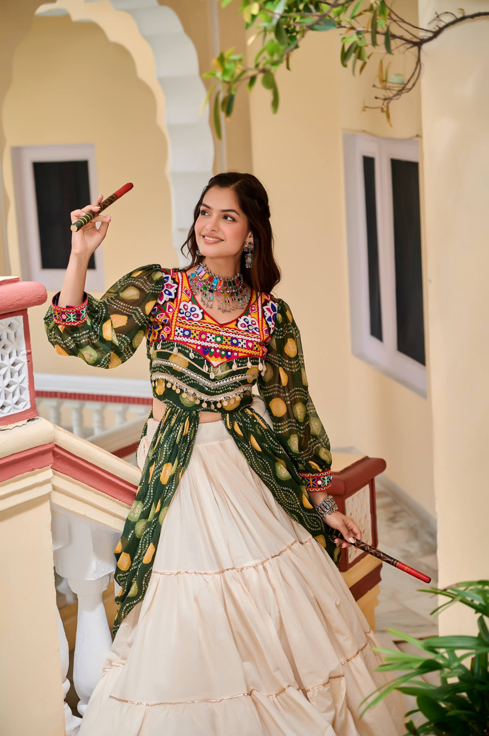 Navratri Special Gamathi Work Lehenga choli | Krushi Life Style
