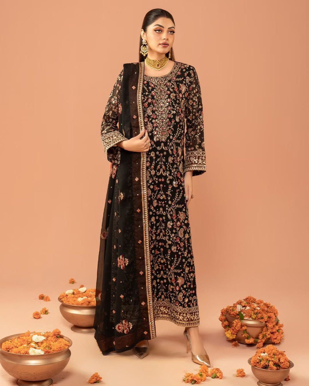 "Midnight Heritage Embroidery| Krushi Life Style "