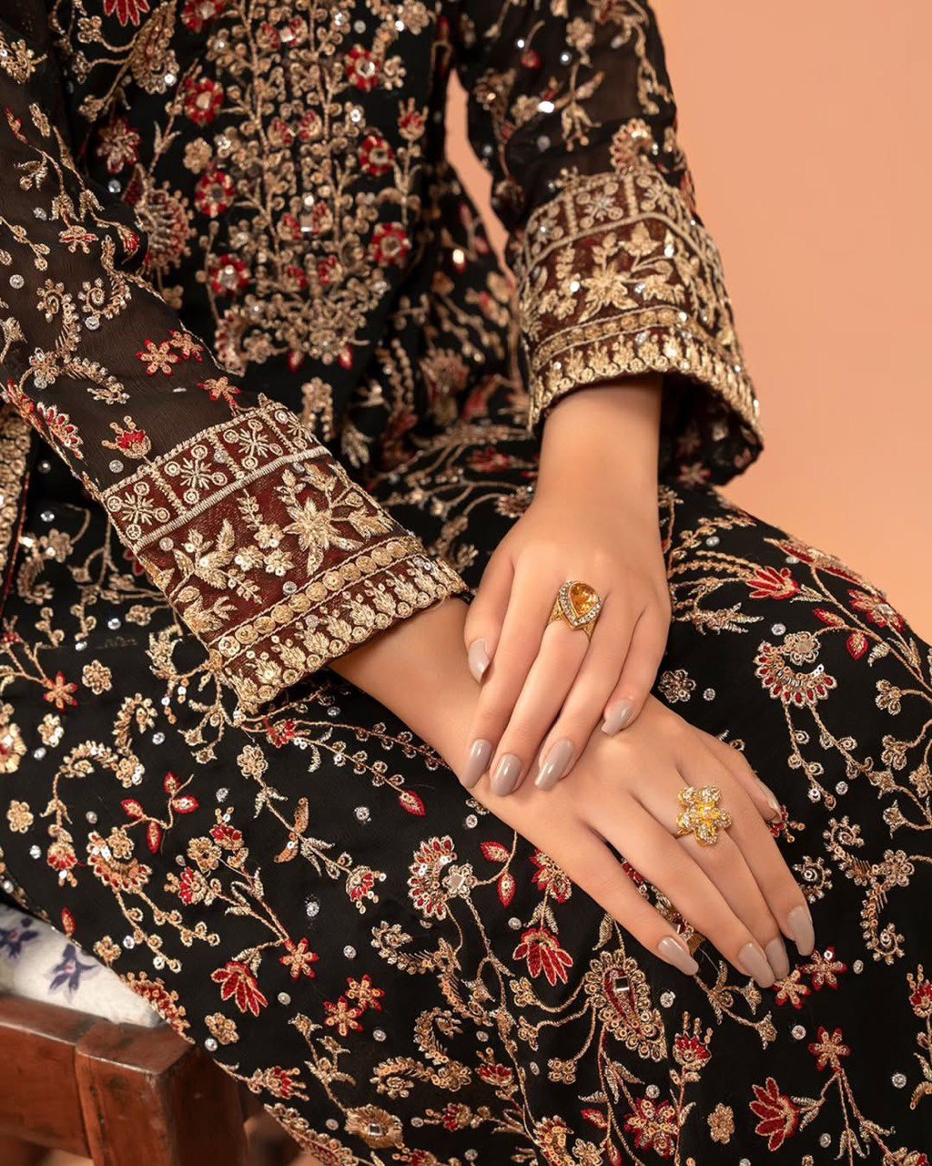 "Midnight Heritage Embroidery| Krushi Life Style "