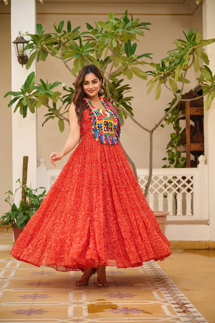 " Navratri Special Gamathi Work Gown | Krushi Life Style "