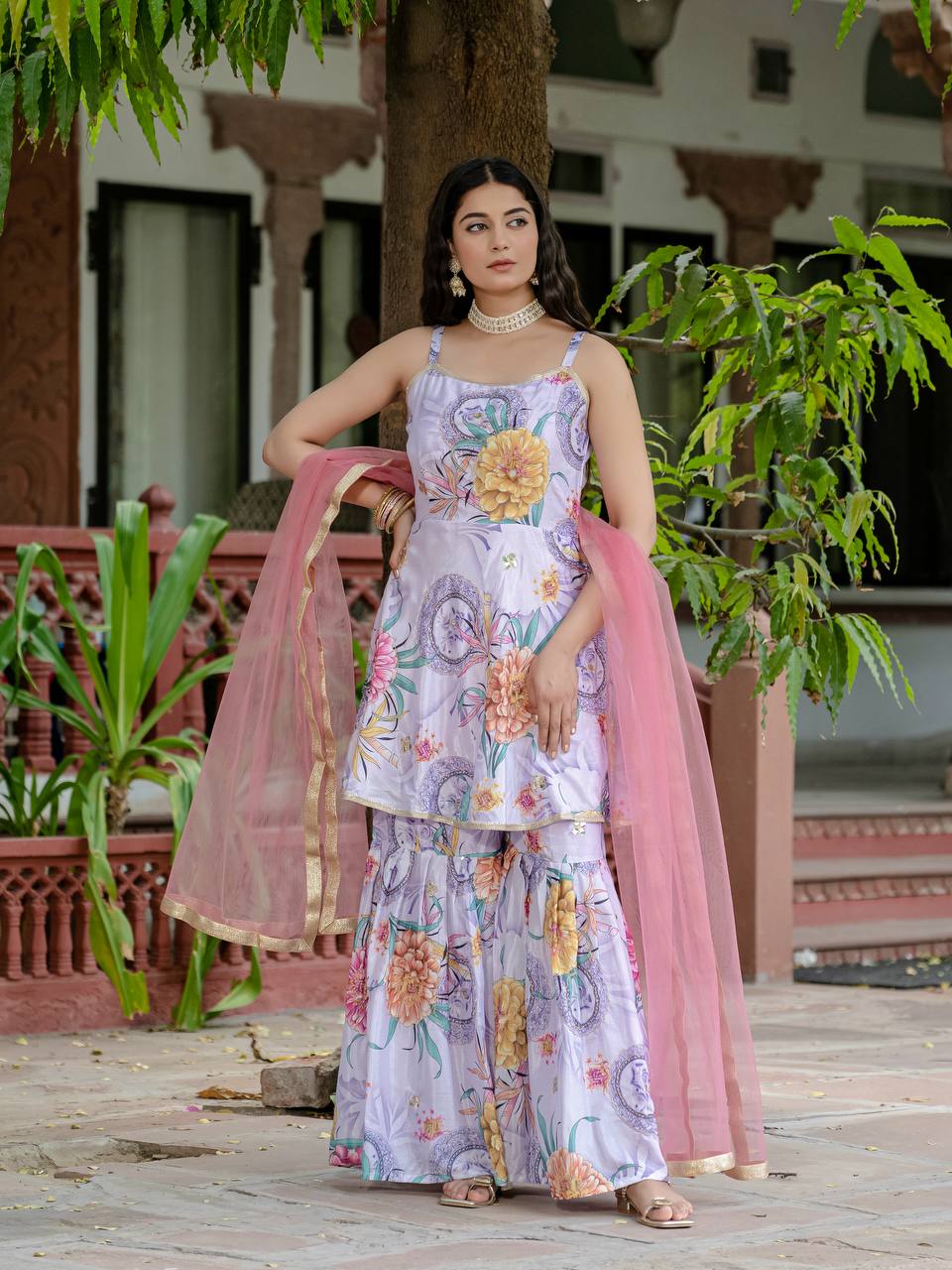 EXCLUSIVE 3 PIECES KURTI, PLAZZO & DUPATTA | KRUSHI LIFE STYLE