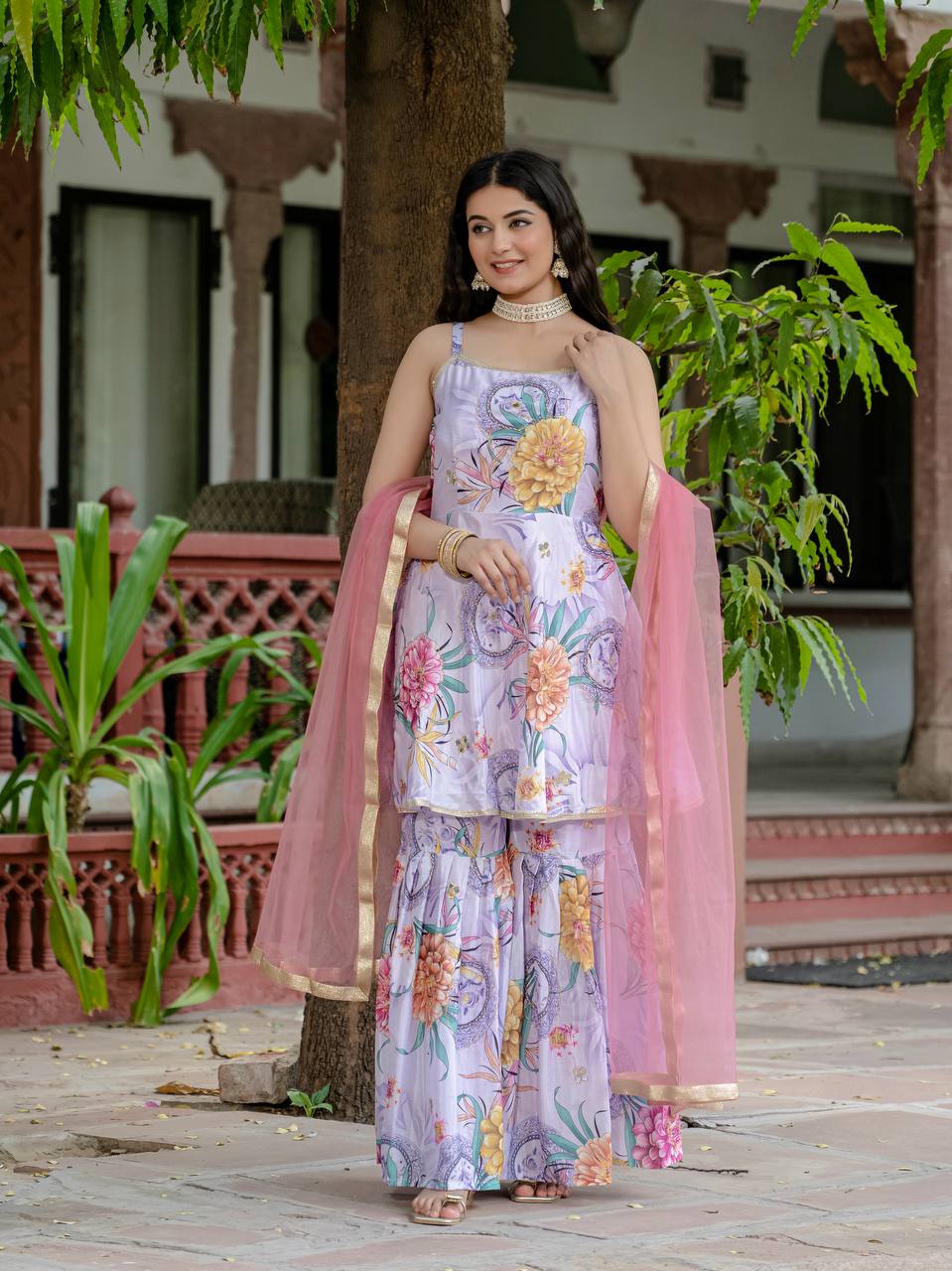 EXCLUSIVE 3 PIECES KURTI, PLAZZO & DUPATTA | KRUSHI LIFE STYLE