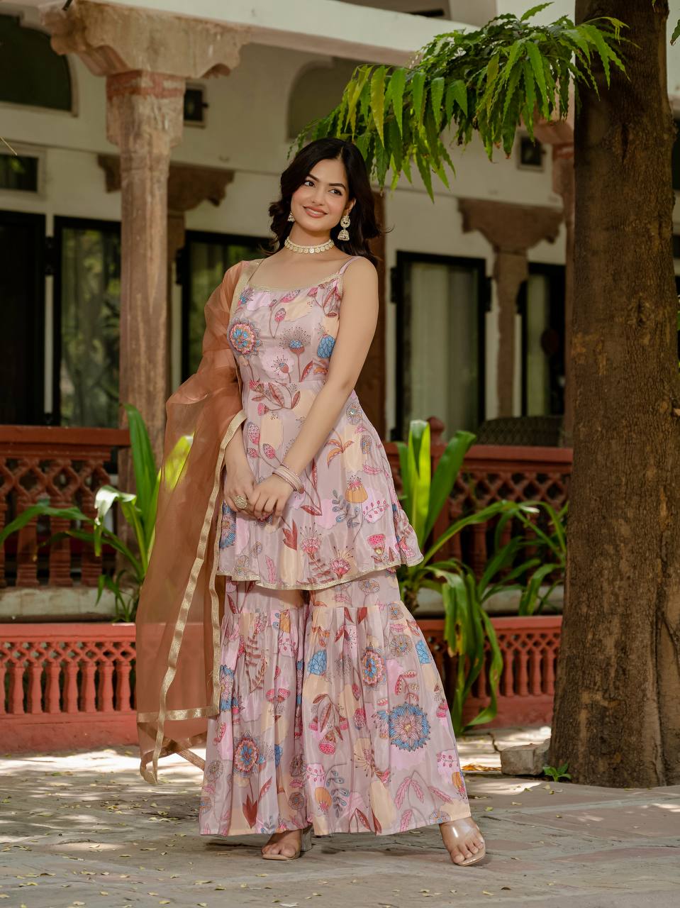 EXCLUSIVE 3 PIECES KURTI, PLAZZO & DUPATTA | KRUSHI LIFE STYLE