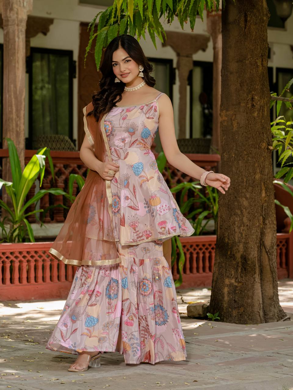 EXCLUSIVE 3 PIECES KURTI, PLAZZO & DUPATTA | KRUSHI LIFE STYLE