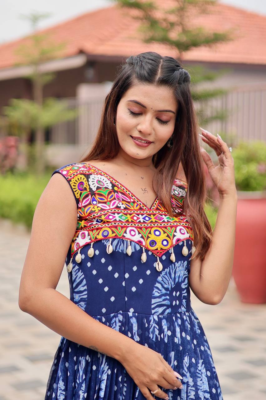 " Navratri Special Gamathi Work Gown| Krushi Life Style "