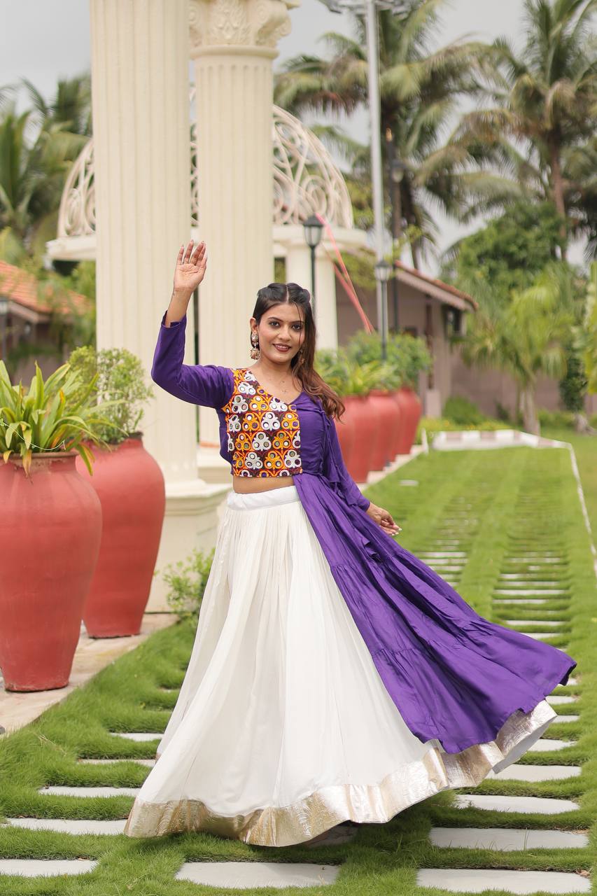 "Navratri Special Gamathi Work Lehenga cholib | Krushi Life Style"