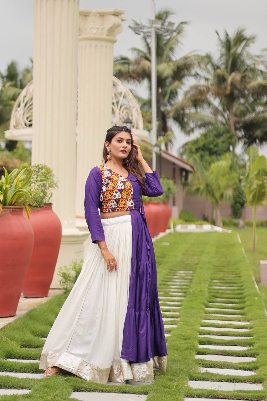 "Navratri Special Gamathi Work Lehenga cholib | Krushi Life Style"