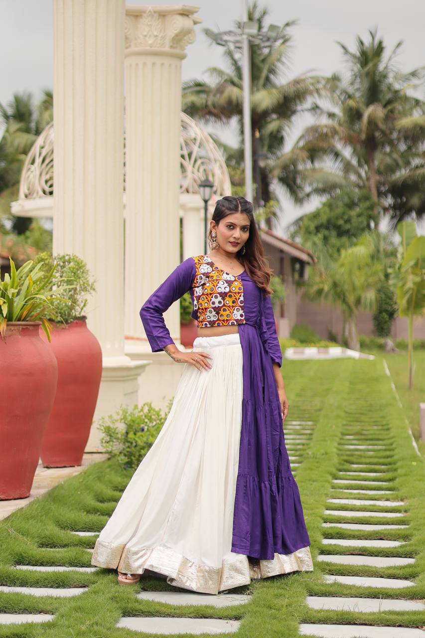 "Navratri Special Gamathi Work Lehenga cholib | Krushi Life Style"