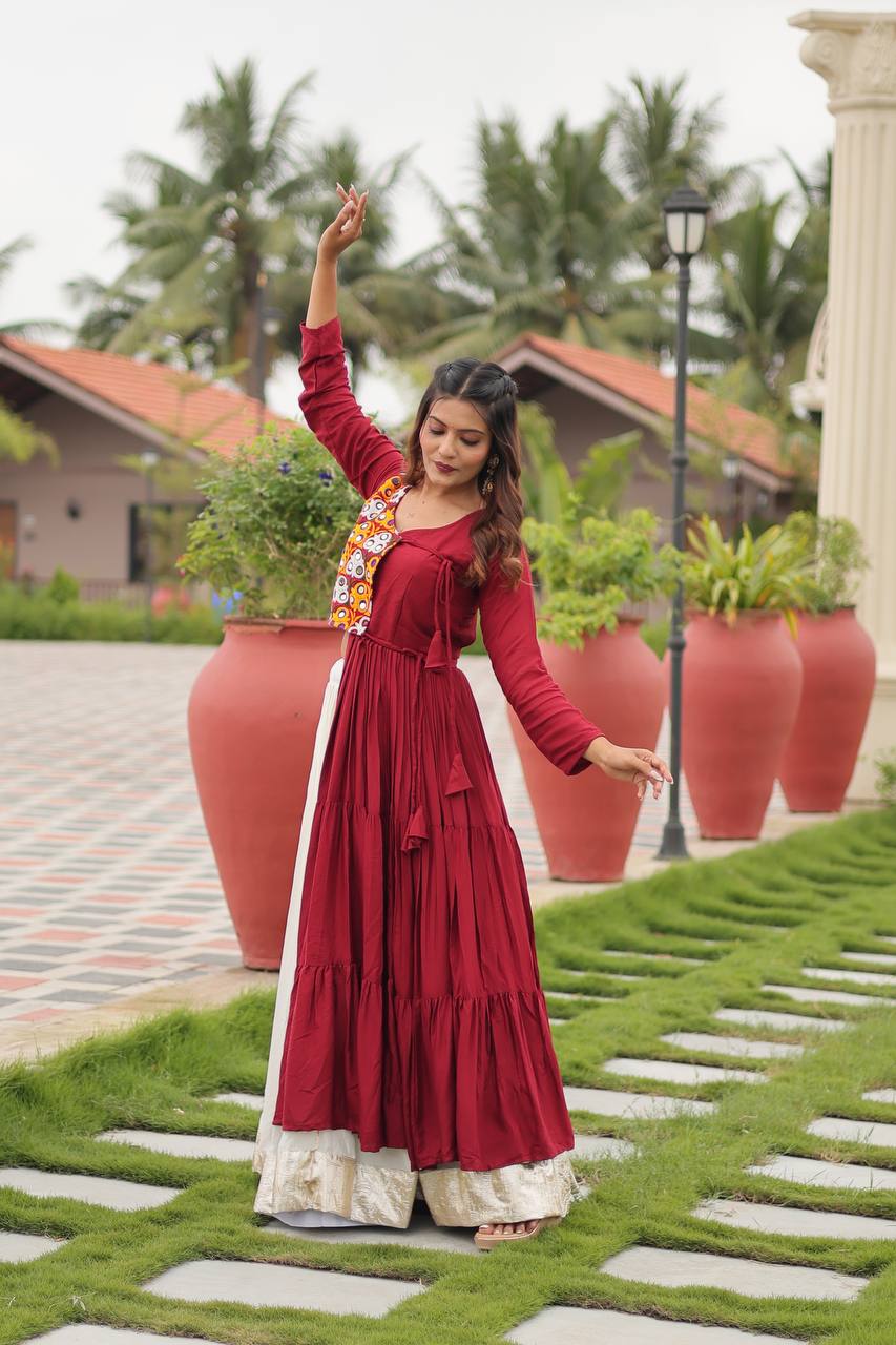 "Navratri Special Gamathi Work Lehenga cholib | Krushi Life Style"