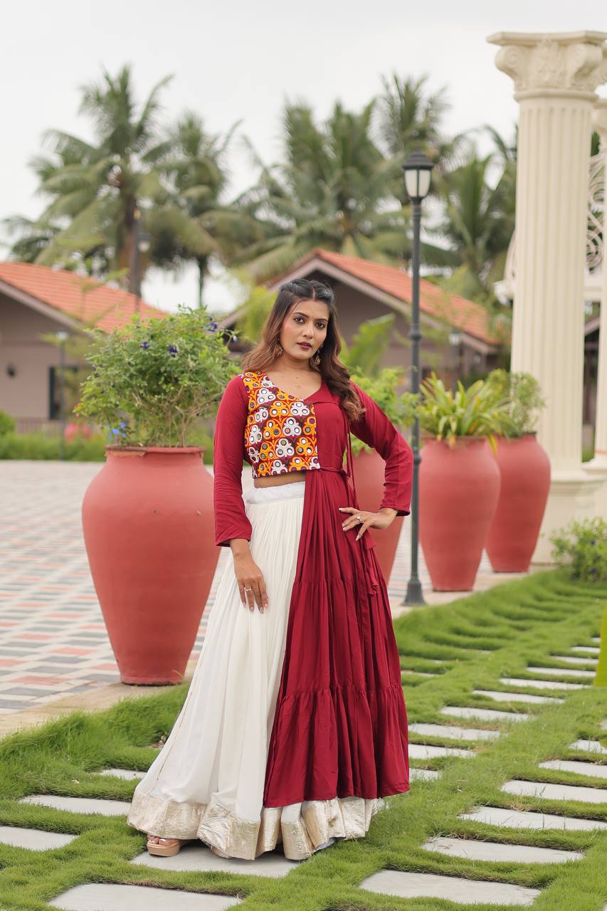 "Navratri Special Gamathi Work Lehenga cholib | Krushi Life Style"