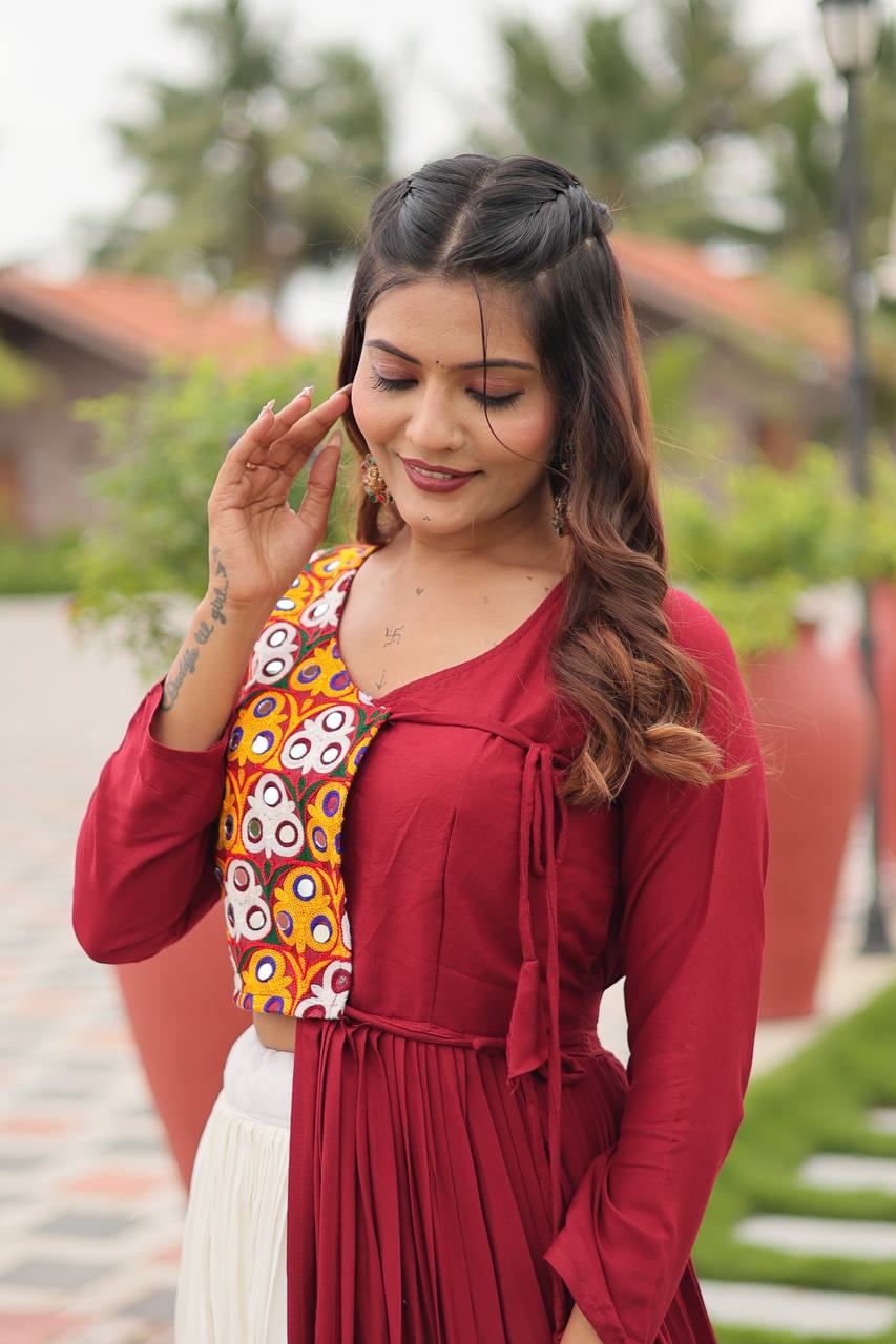 "Navratri Special Gamathi Work Lehenga cholib | Krushi Life Style"