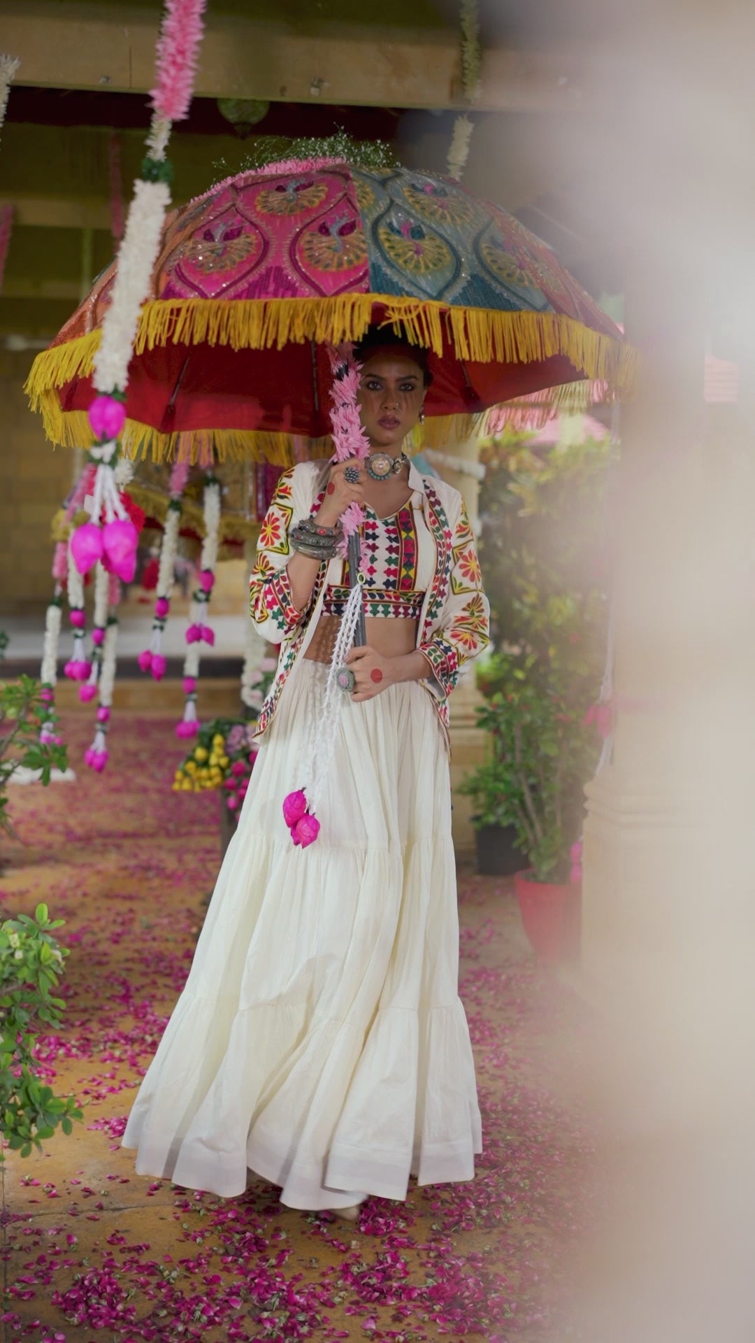 EXCLUSIVE REAL MODELING LEHENGA, BLOUSE & KOTI SET