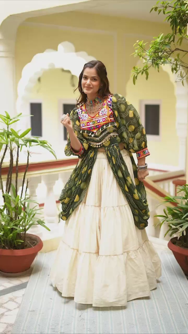 Navratri Special Gamathi Work Lehenga choli | Krushi Life Style