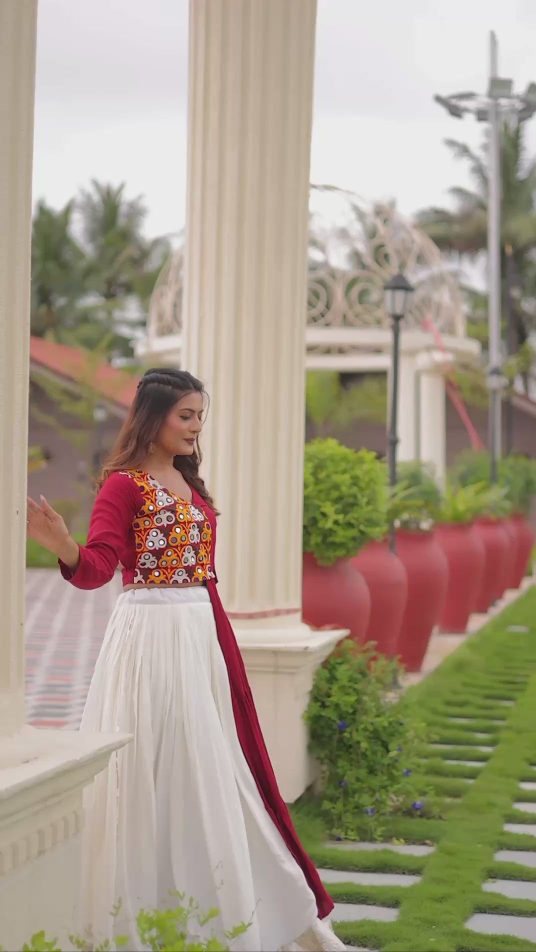 "Navratri Special Gamathi Work Lehenga cholib | Krushi Life Style"