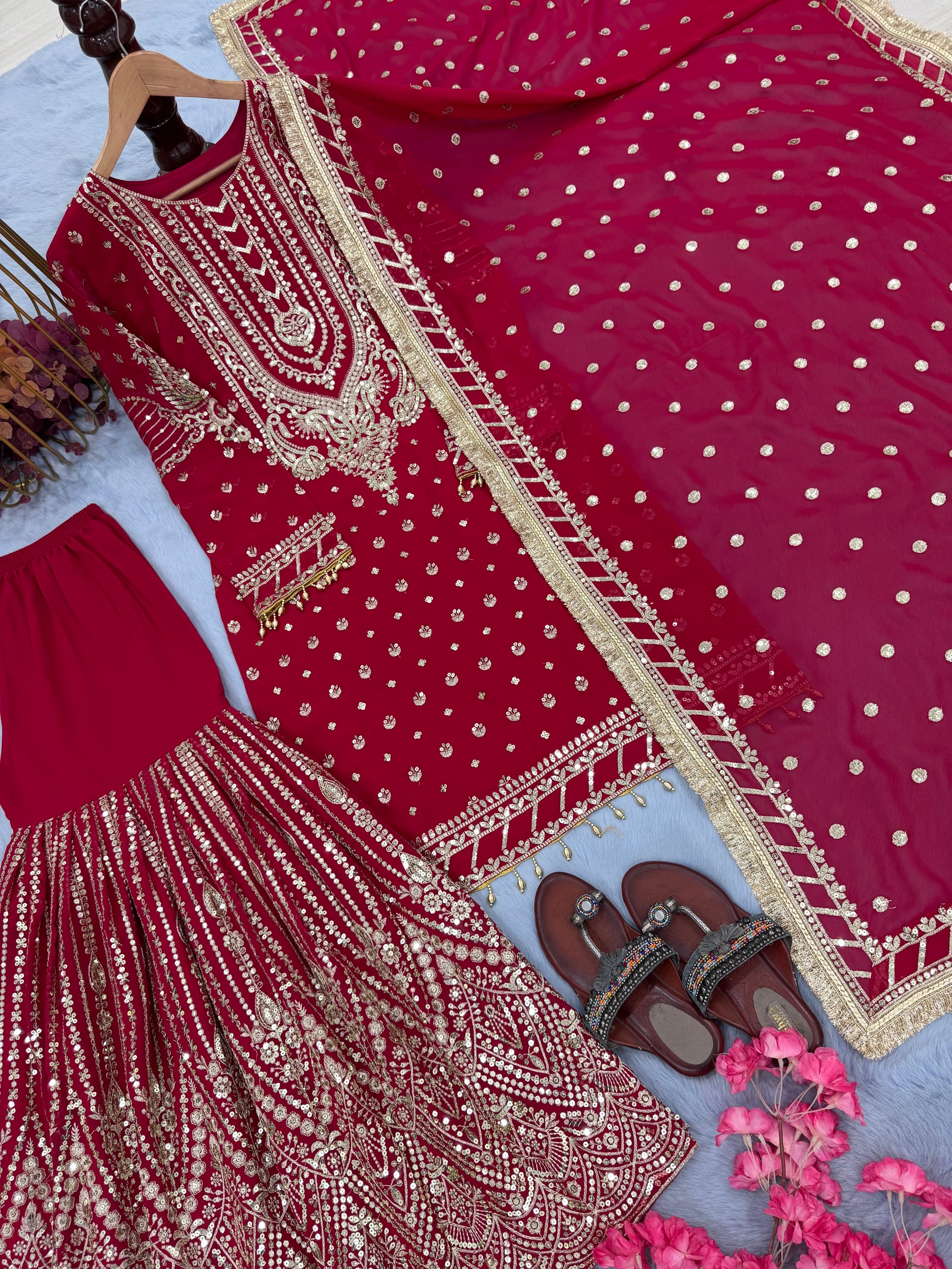 PREMIUM DESIGNER READYMADE TOP PLAZZO & DUPATTA COLLECTIONS