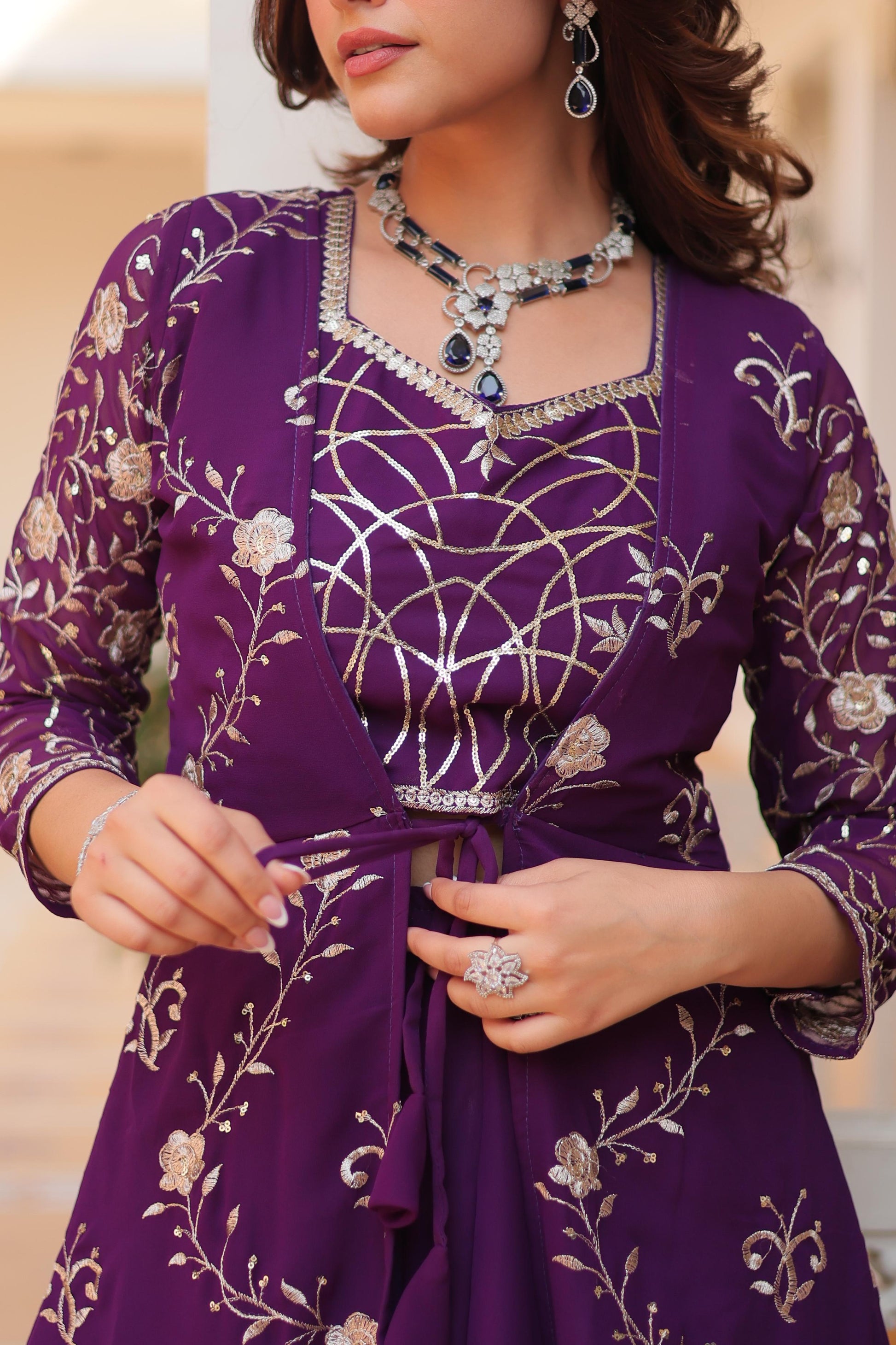 Festival Shrug & Plazza With choli | Krushi Life Style