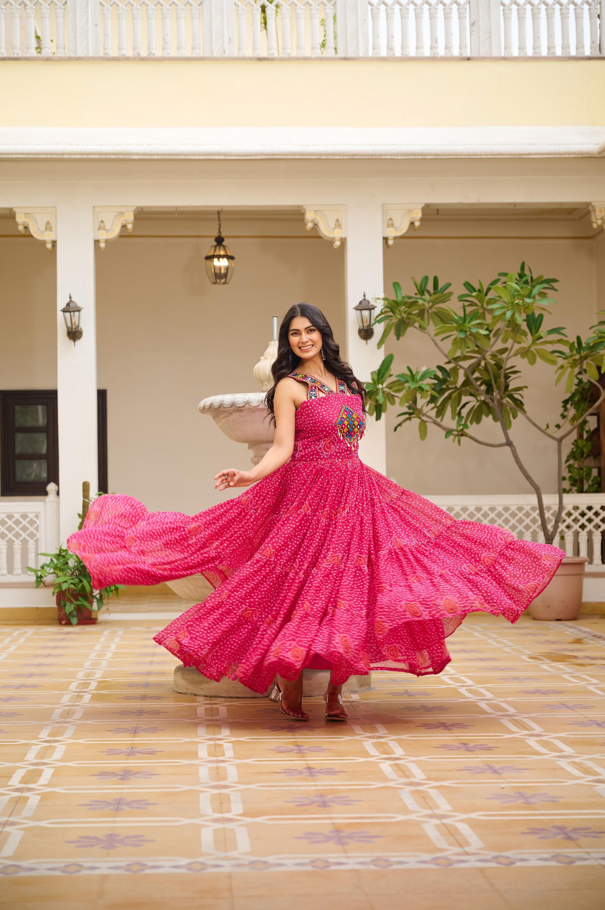 Navratri Special Gamathi Work Gown | Krushi Life Style
