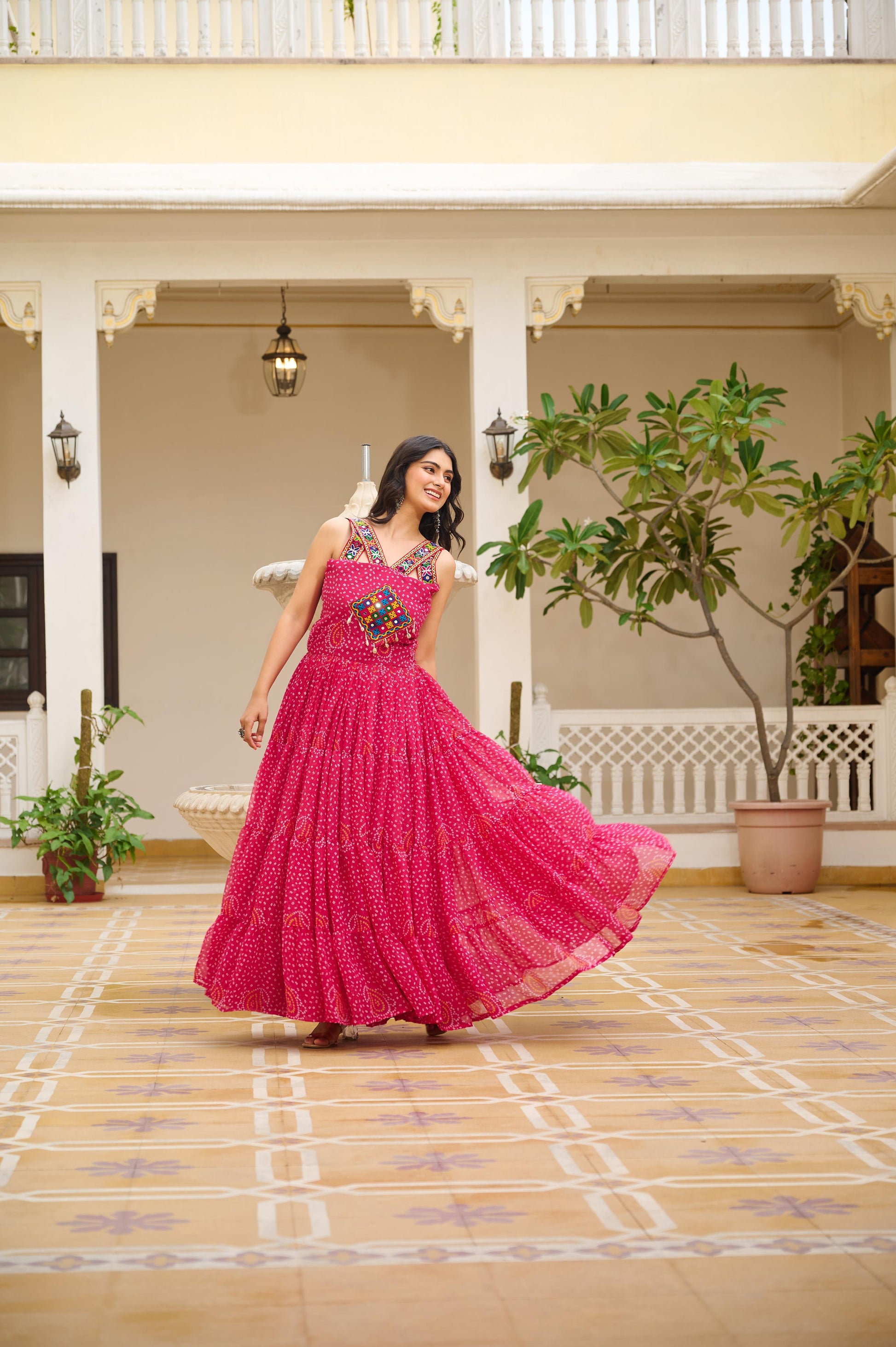 Navratri Special Gamathi Work Gown | Krushi Life Style