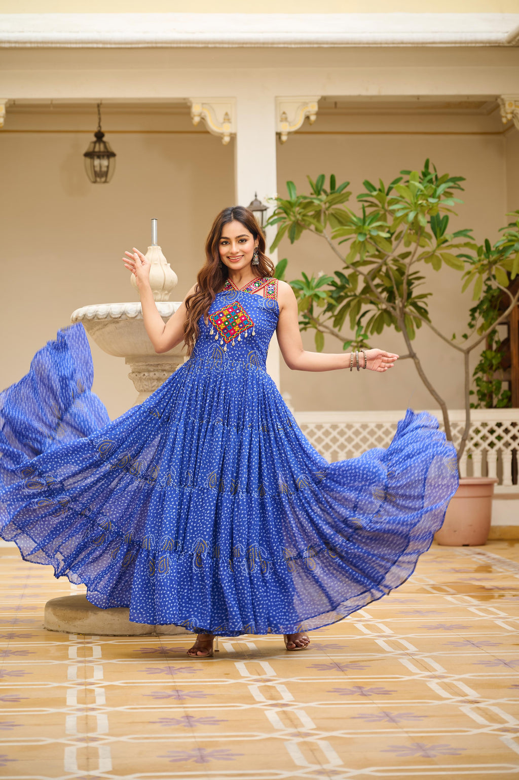 Navratri Special Gamathi Work Gown | Krushi Life Style