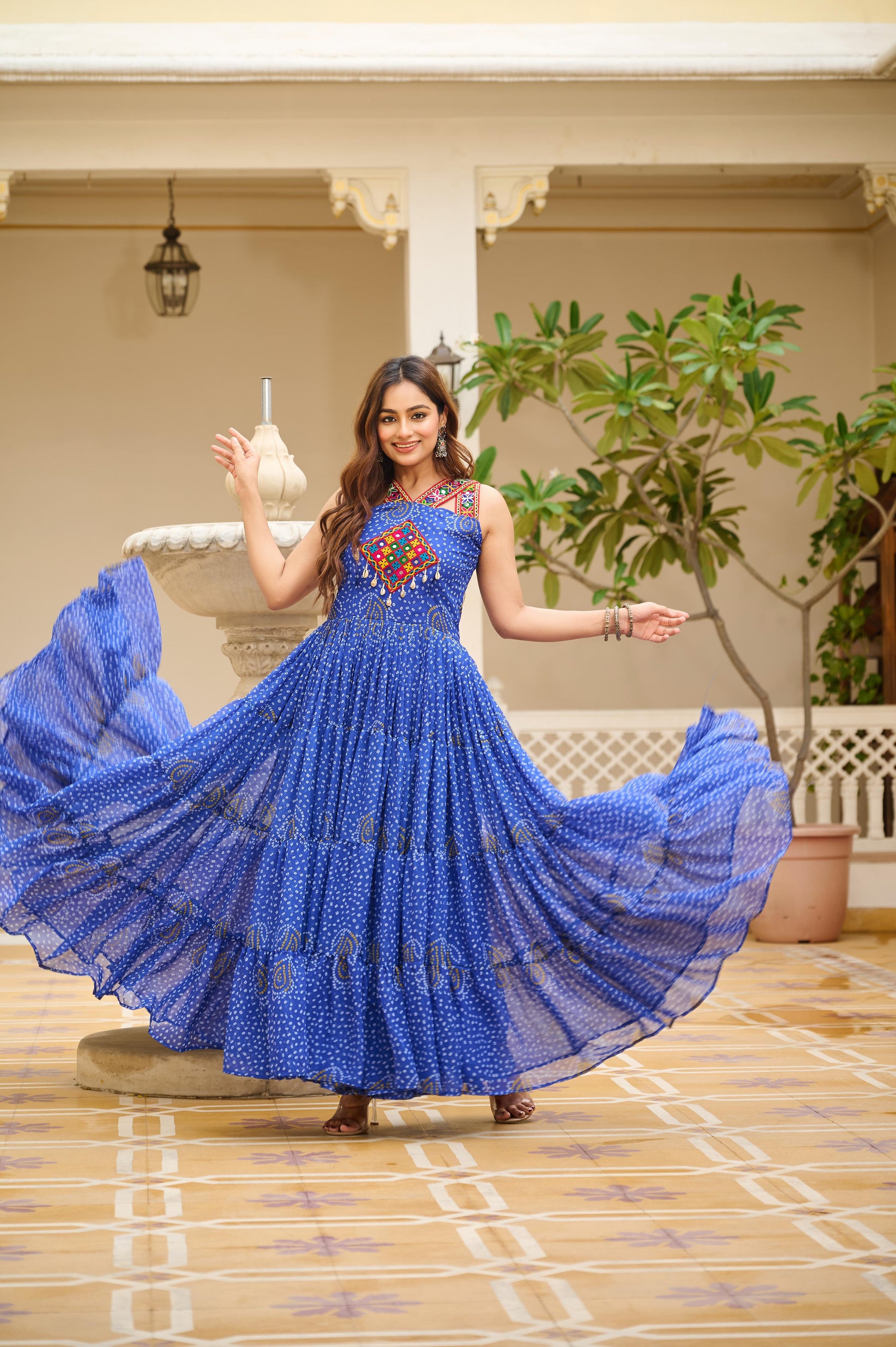 Navratri Special Gamathi Work Gown | Krushi Life Style
