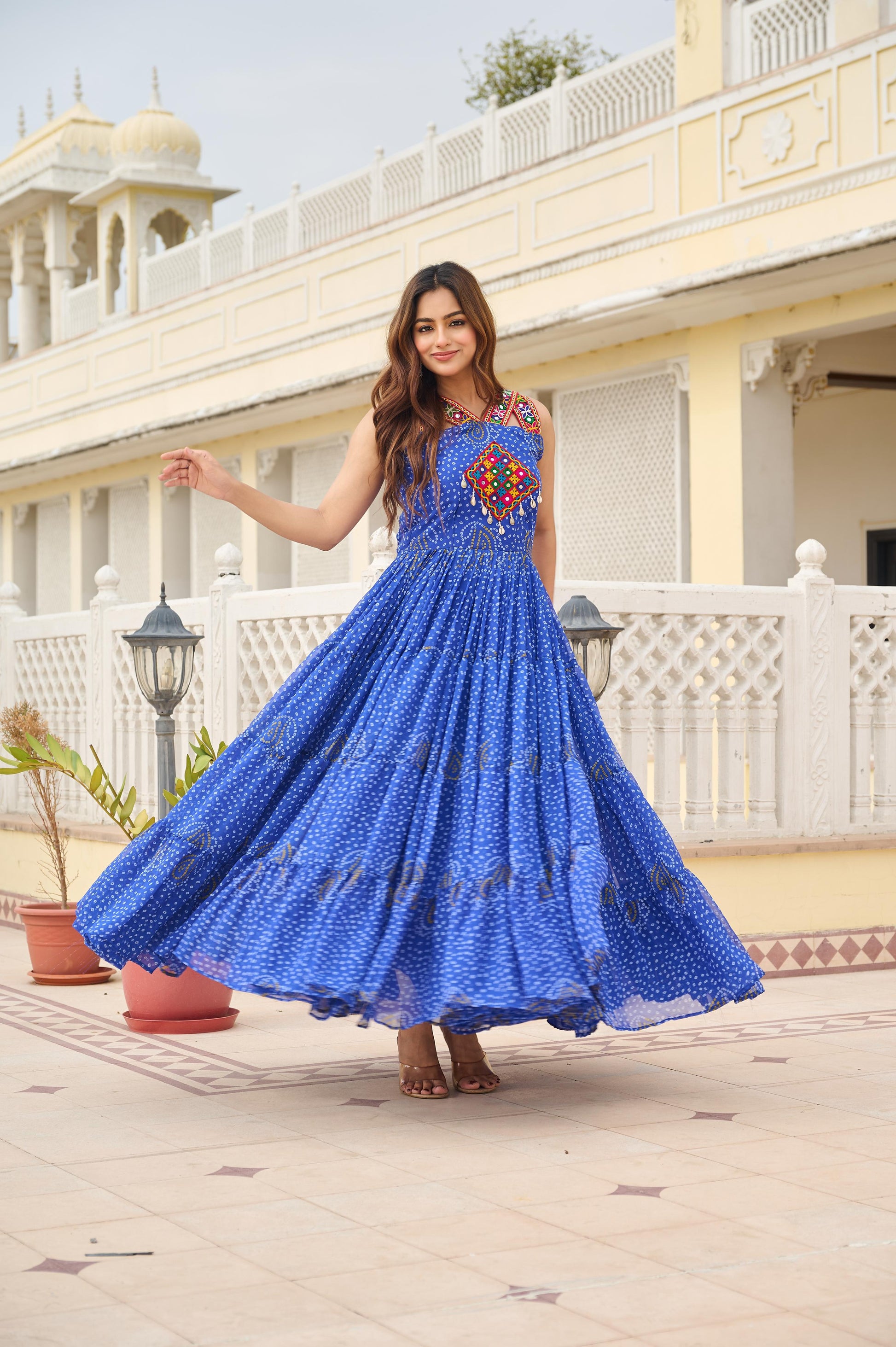 Navratri Special Gamathi Work Gown | Krushi Life Style