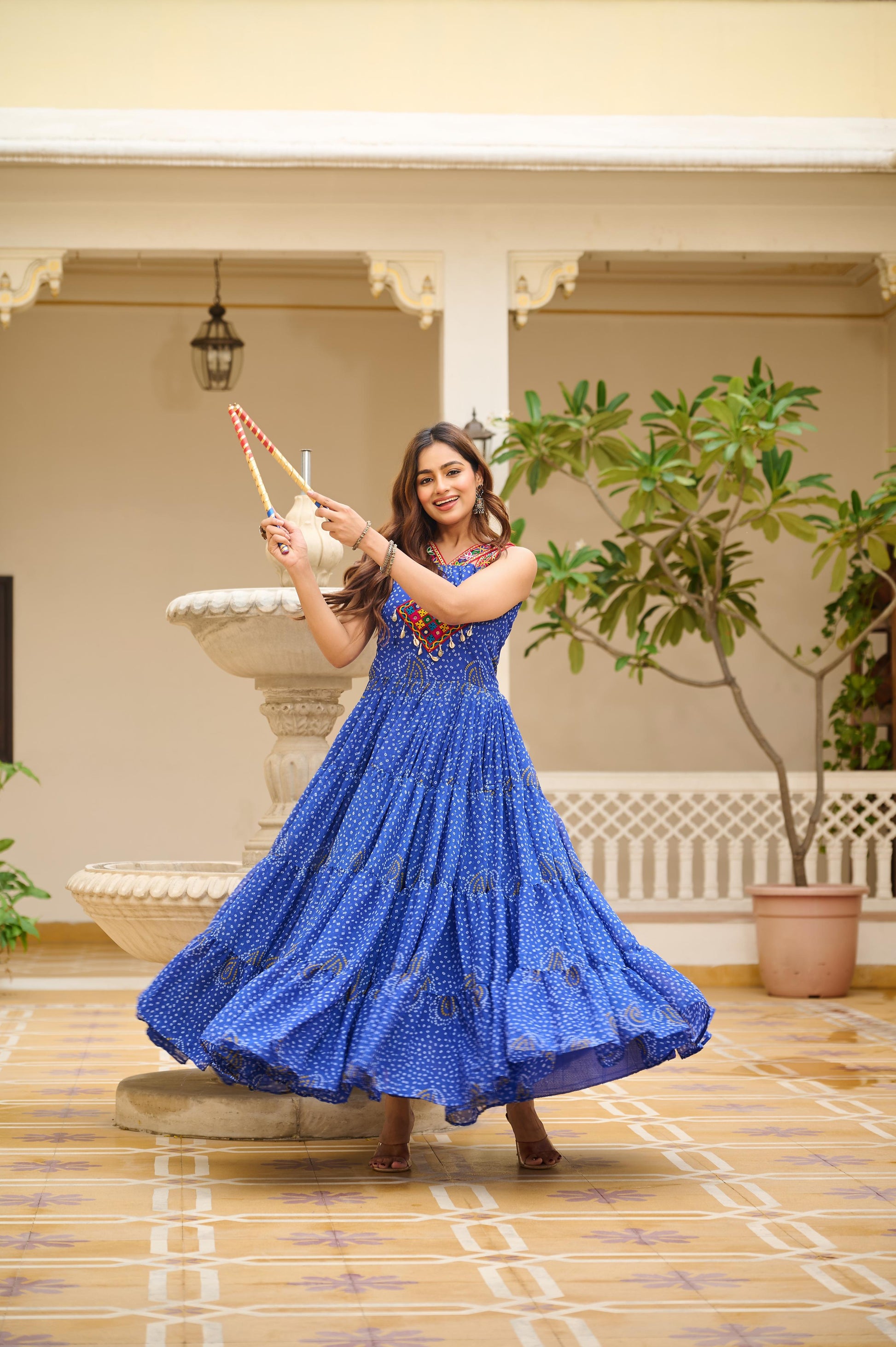Navratri Special Gamathi Work Gown | Krushi Life Style