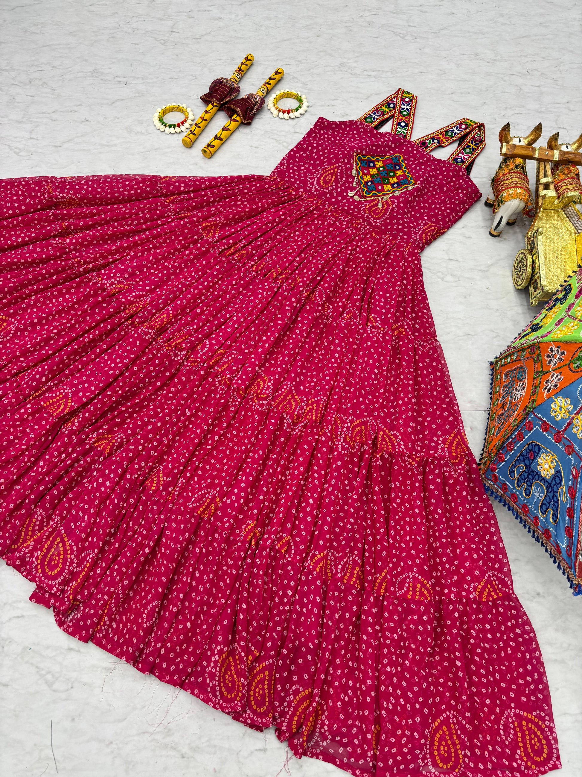 Navratri Special Gamathi Work Gown | Krushi Life Style