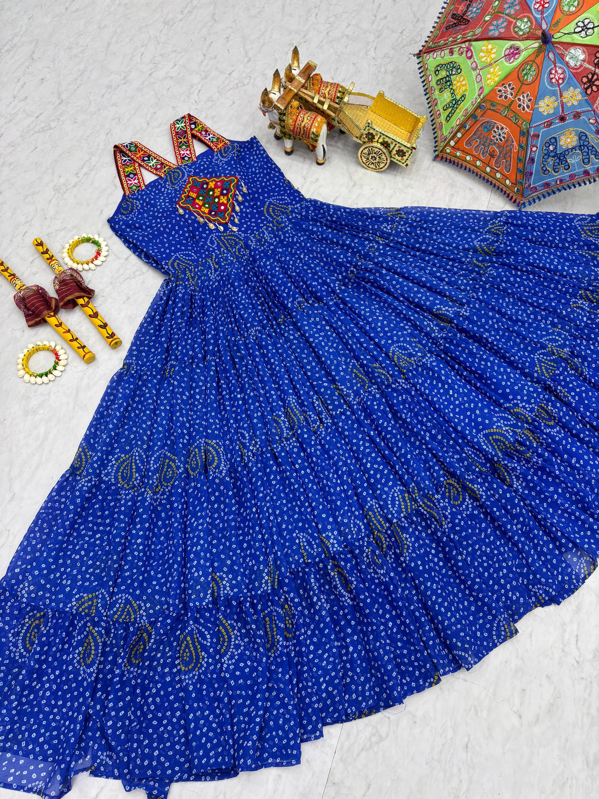 Navratri Special Gamathi Work Gown | Krushi Life Style