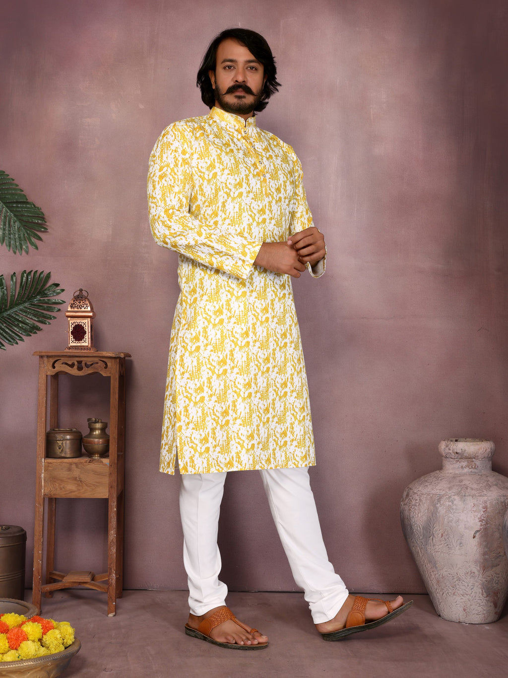 "Festive Ethnic Kurta in Orange Hue | Krushi Life Style "