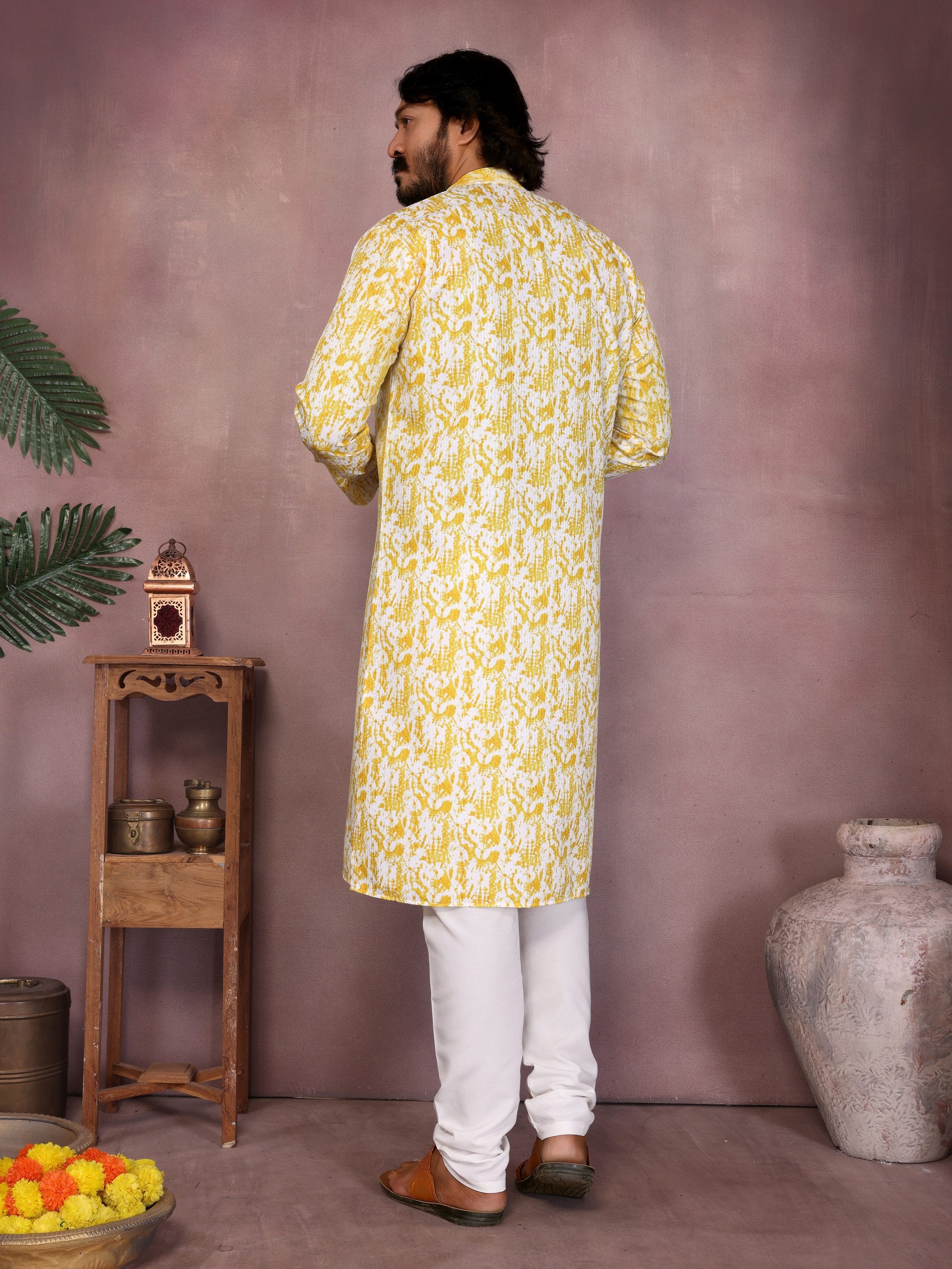 "Festive Ethnic Kurta in Orange Hue | Krushi Life Style "