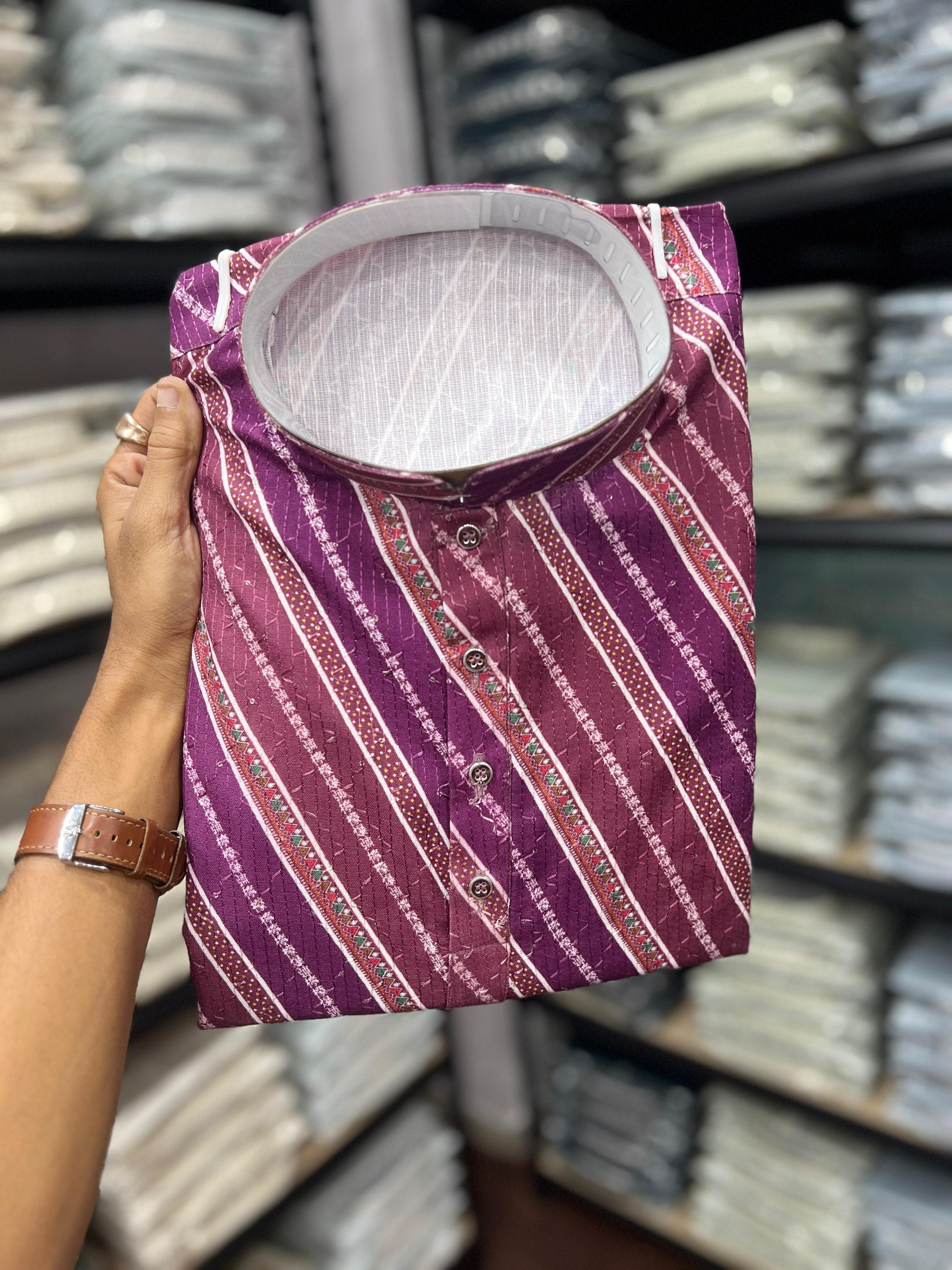 "Graceful Floral Print Kurta in Cream Base | Krushi Life Style "