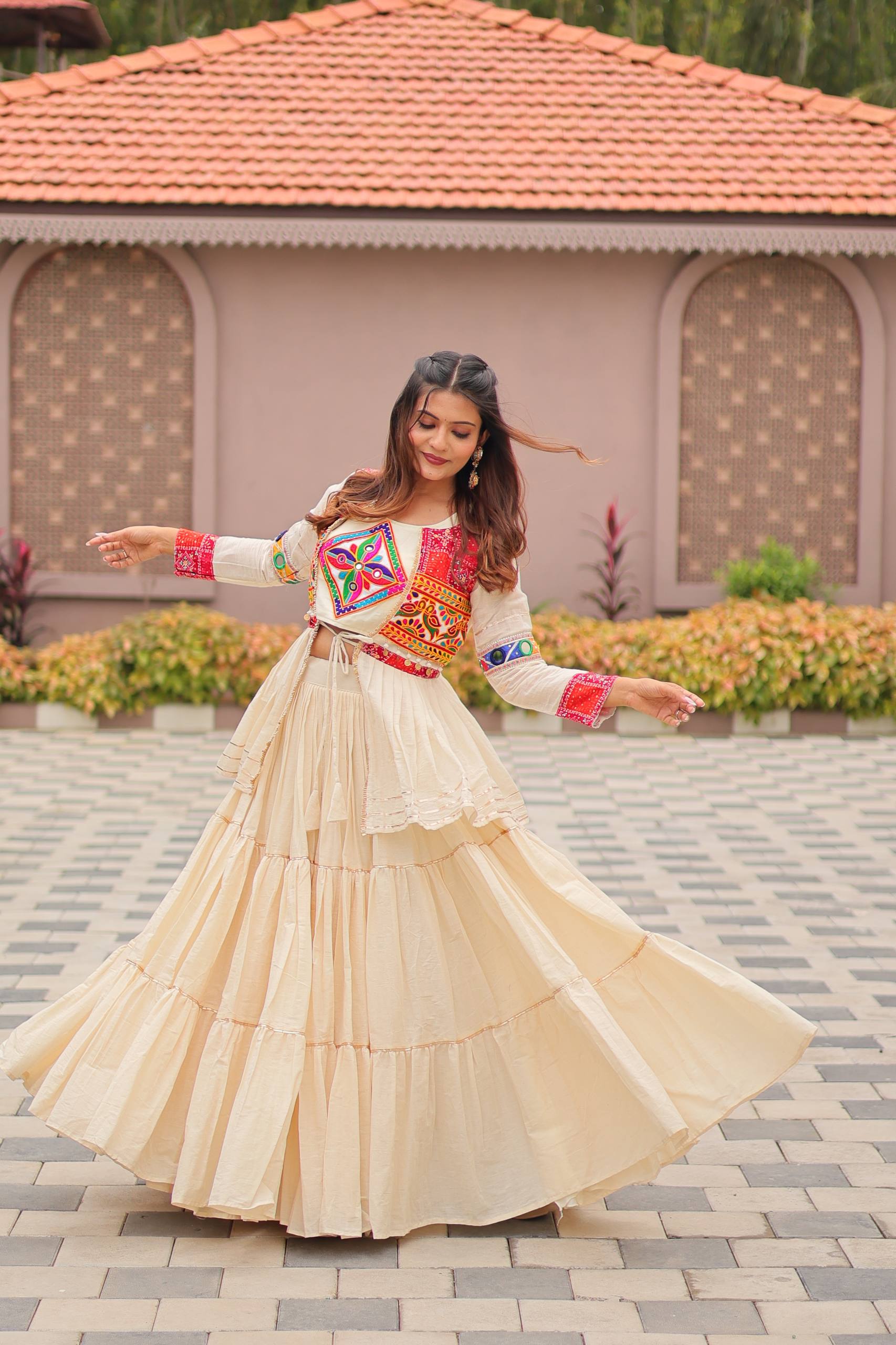 "Navratri Special Gamathi Work Lehenga choli | Krushi Life Style "