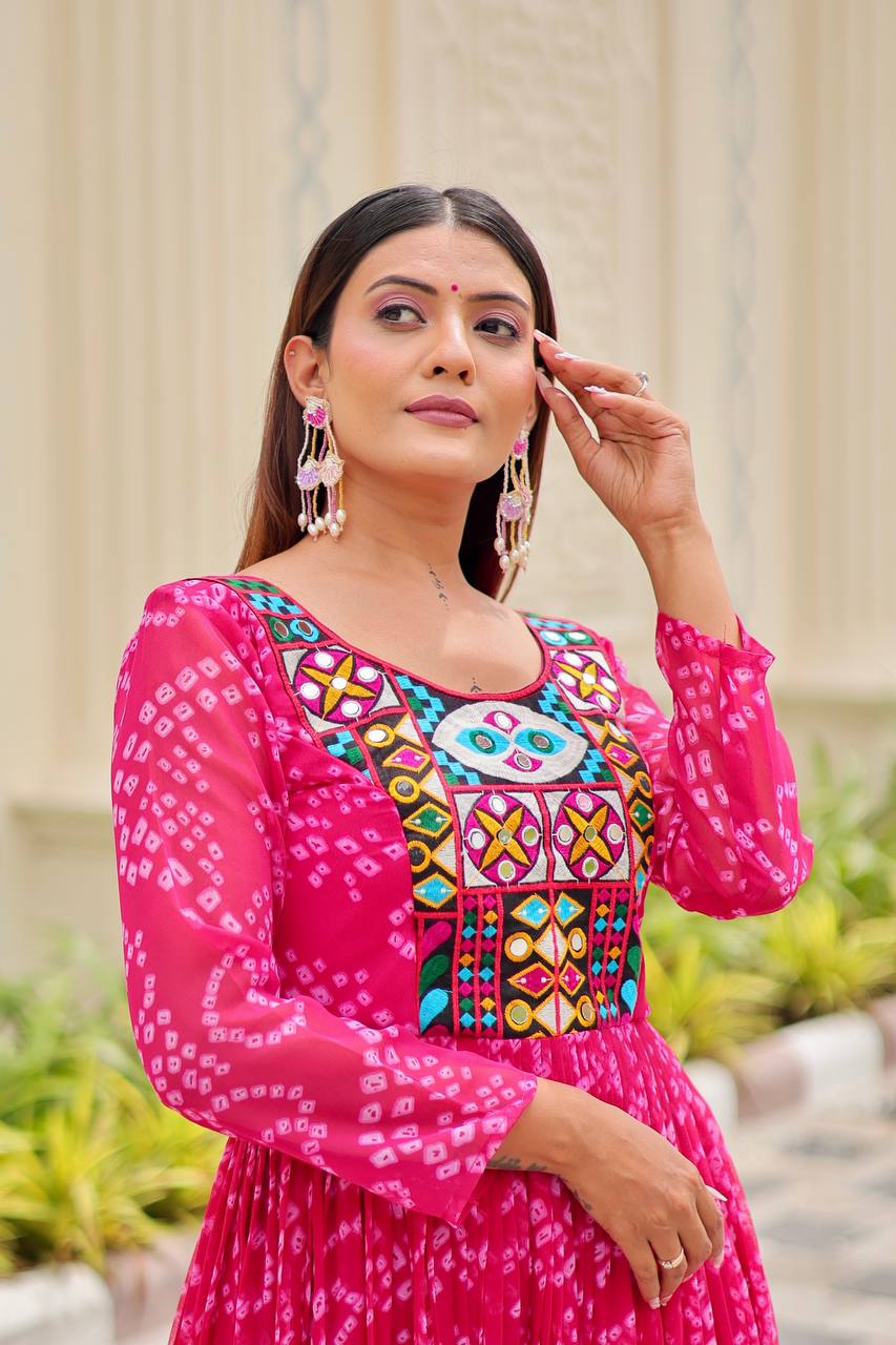 Navratri Special Gamathi Work Gown | Krushi Life Style