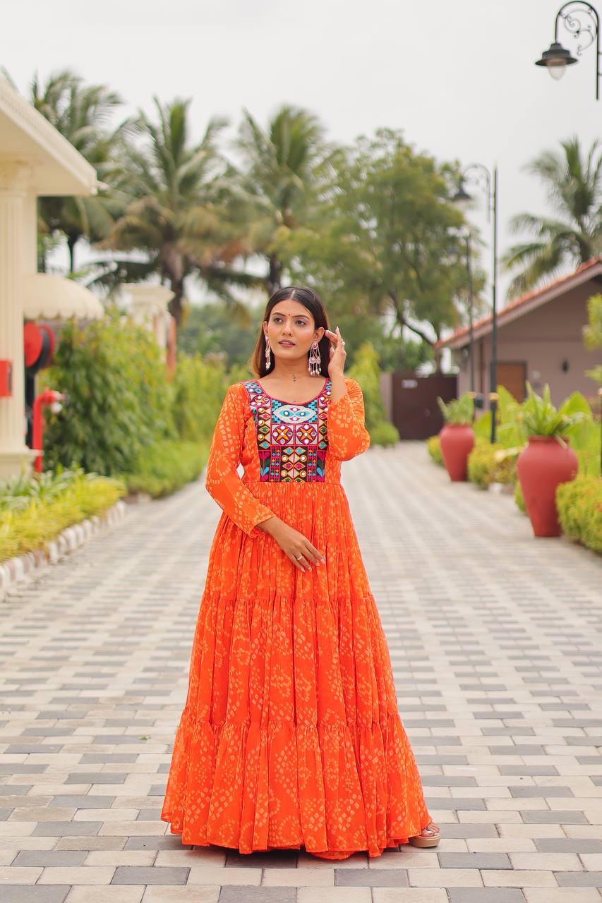 Navratri Special Gamathi Work Gown | Krushi Life Style