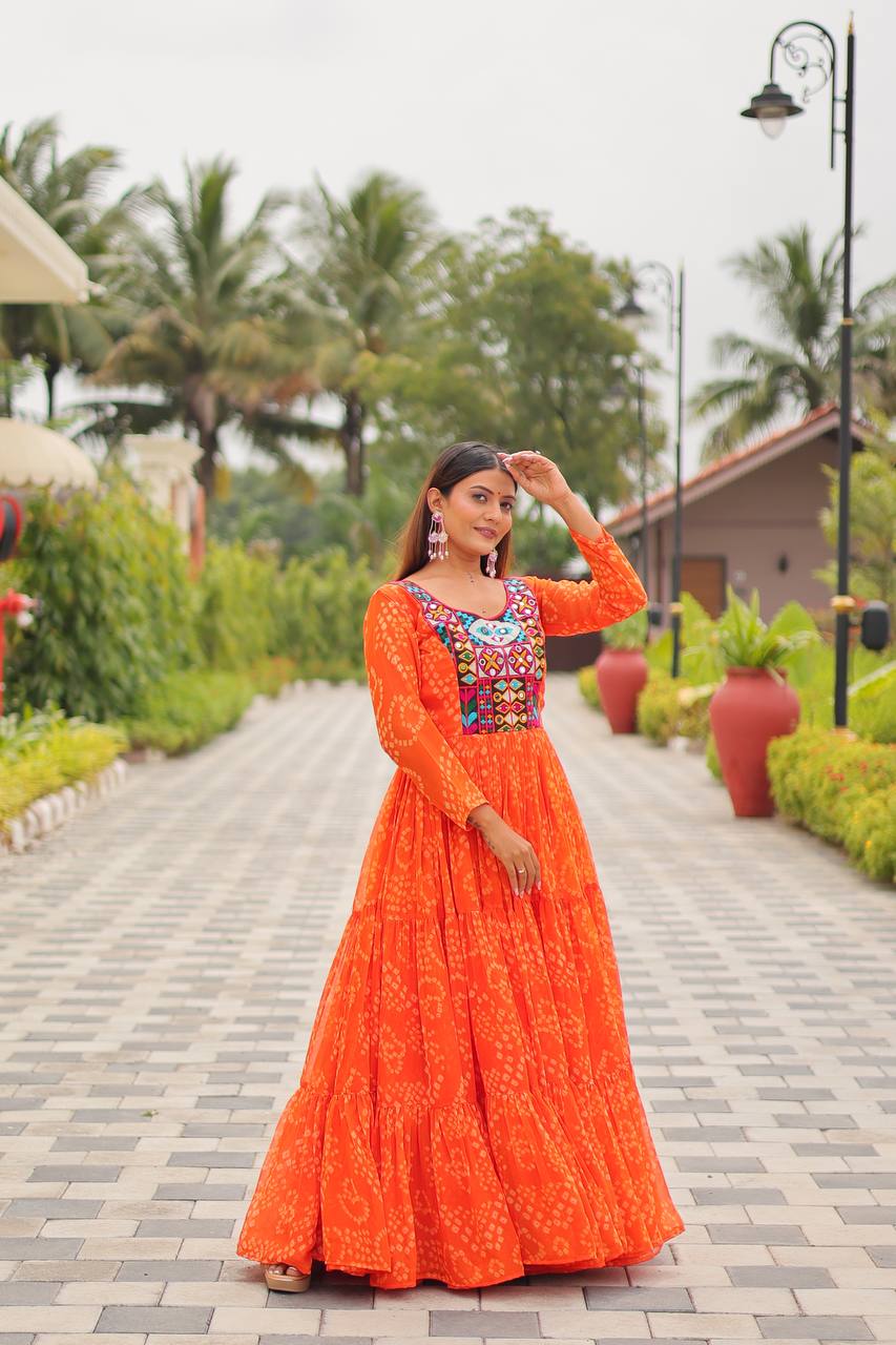 Navratri Special Gamathi Work Gown | Krushi Life Style