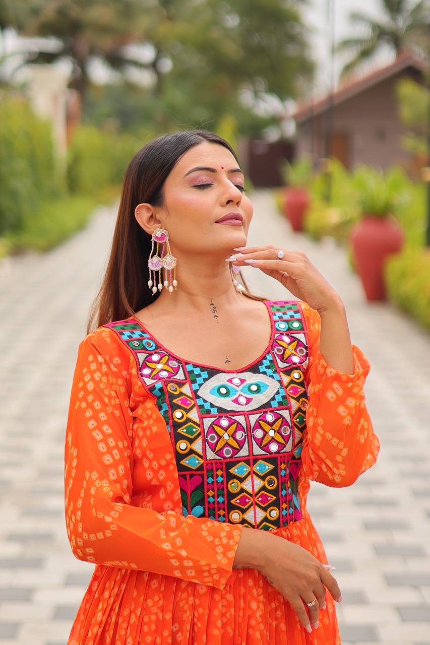 Navratri Special Gamathi Work Gown | Krushi Life Style