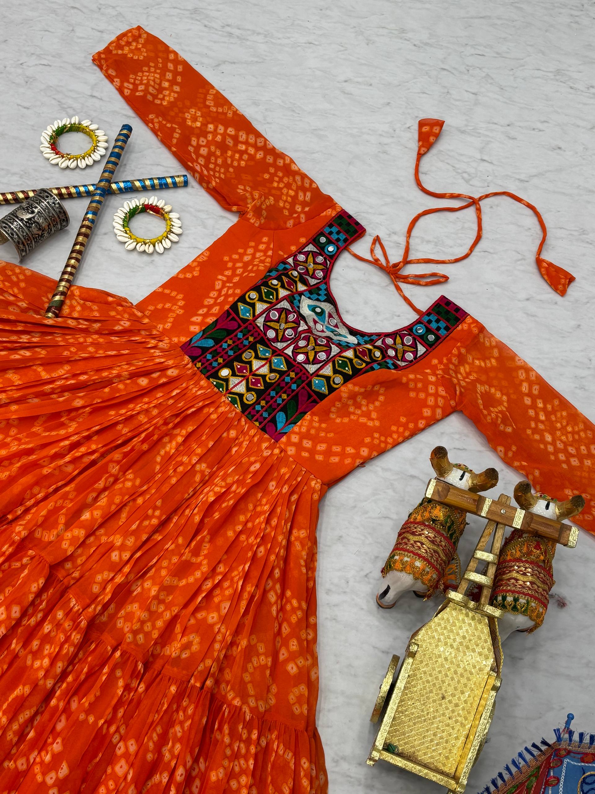 Navratri Special Gamathi Work Gown | Krushi Life Style