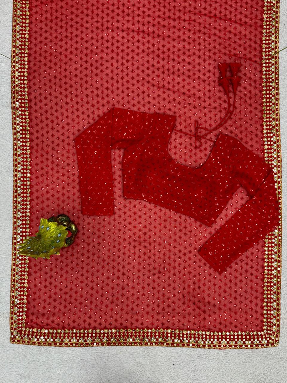 "Glam Red Saree for Party & Wedding | Krushi Life Style "