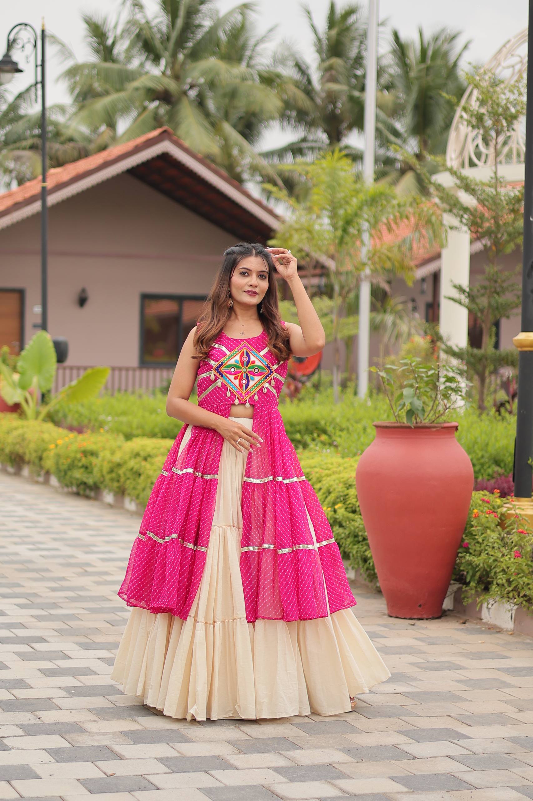 Navratri Special Gamathi Work Lehenga choli | Krushi Life Style