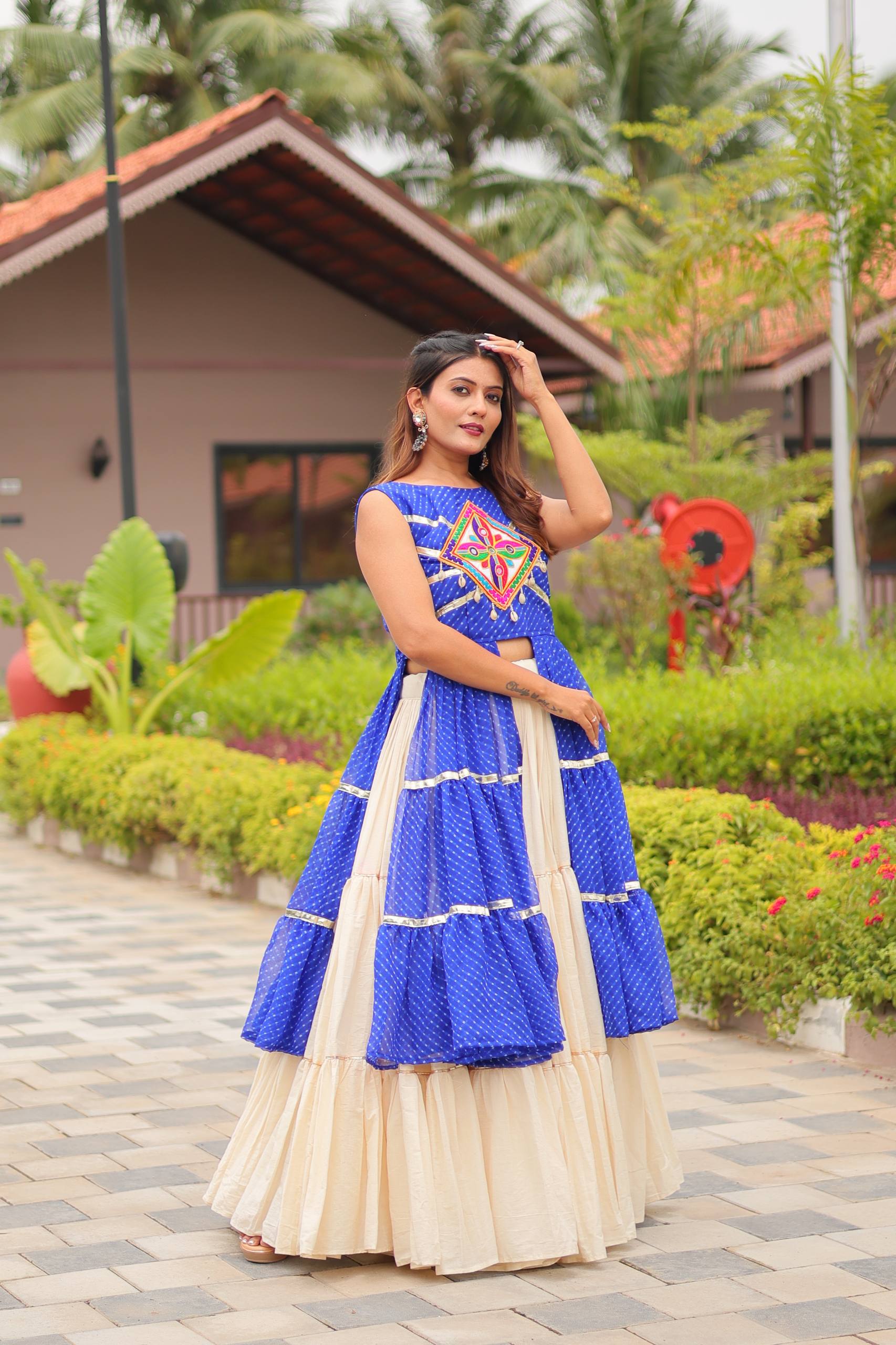 Navratri Special Gamathi Work Lehenga choli | Krushi Life Style