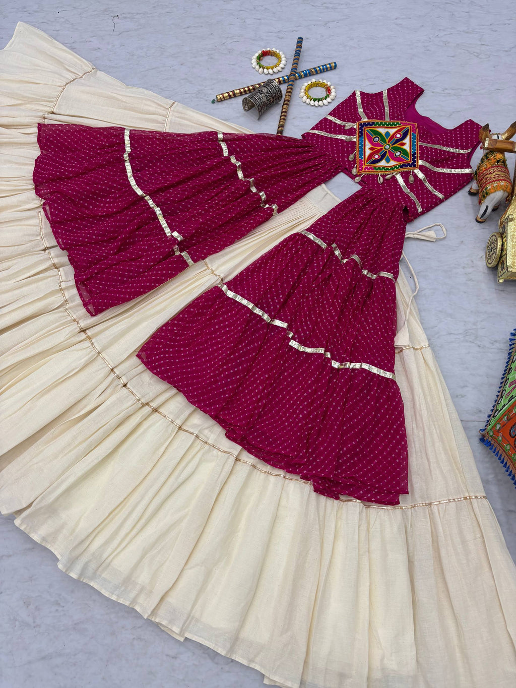 Navratri Special Gamathi Work Lehenga choli | Krushi Life Style