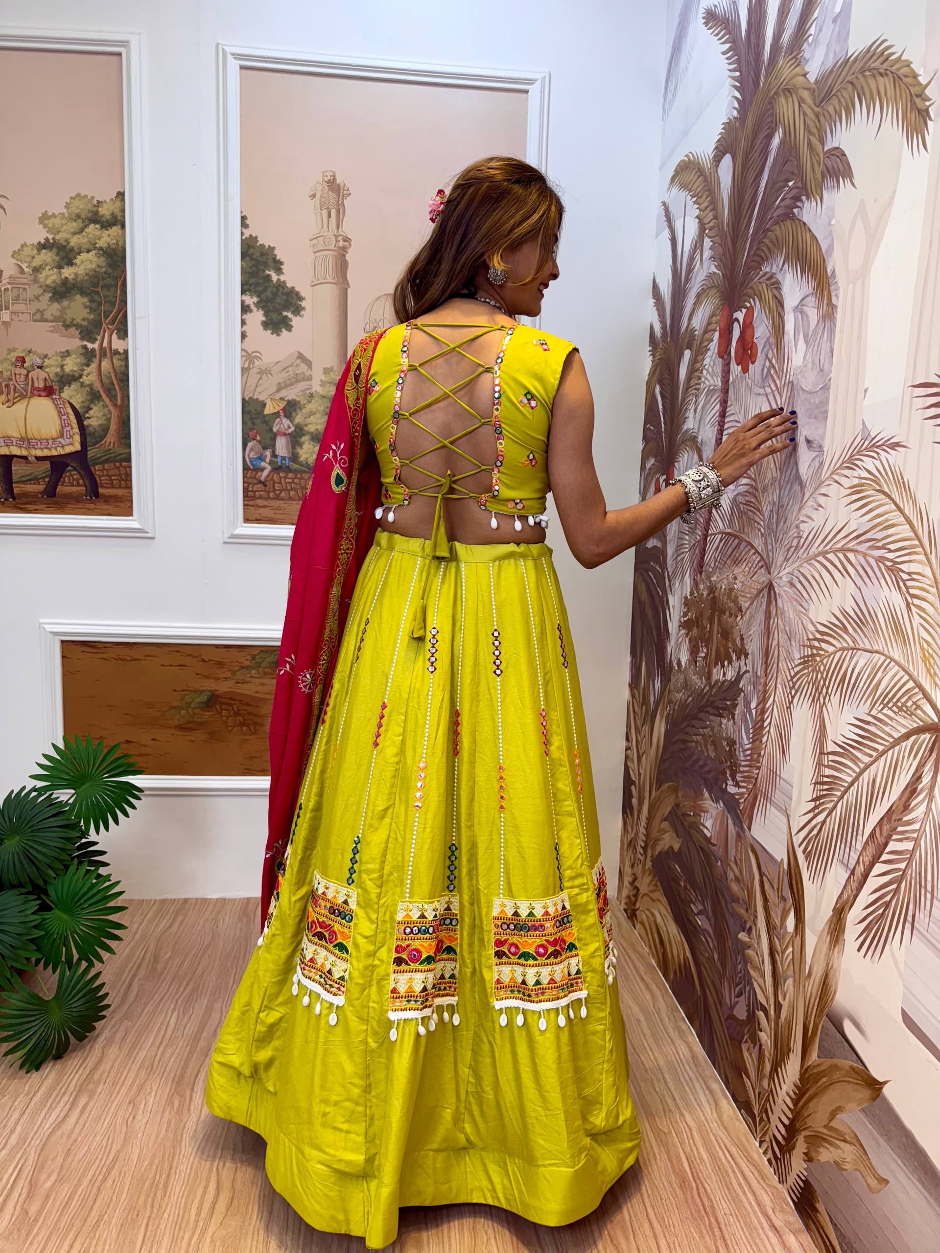 OUR EXCLUSIVE REAL MODELING LEHENGA, BLOUSE & DUPATTA SET | KRUSHI LIFE STYLE