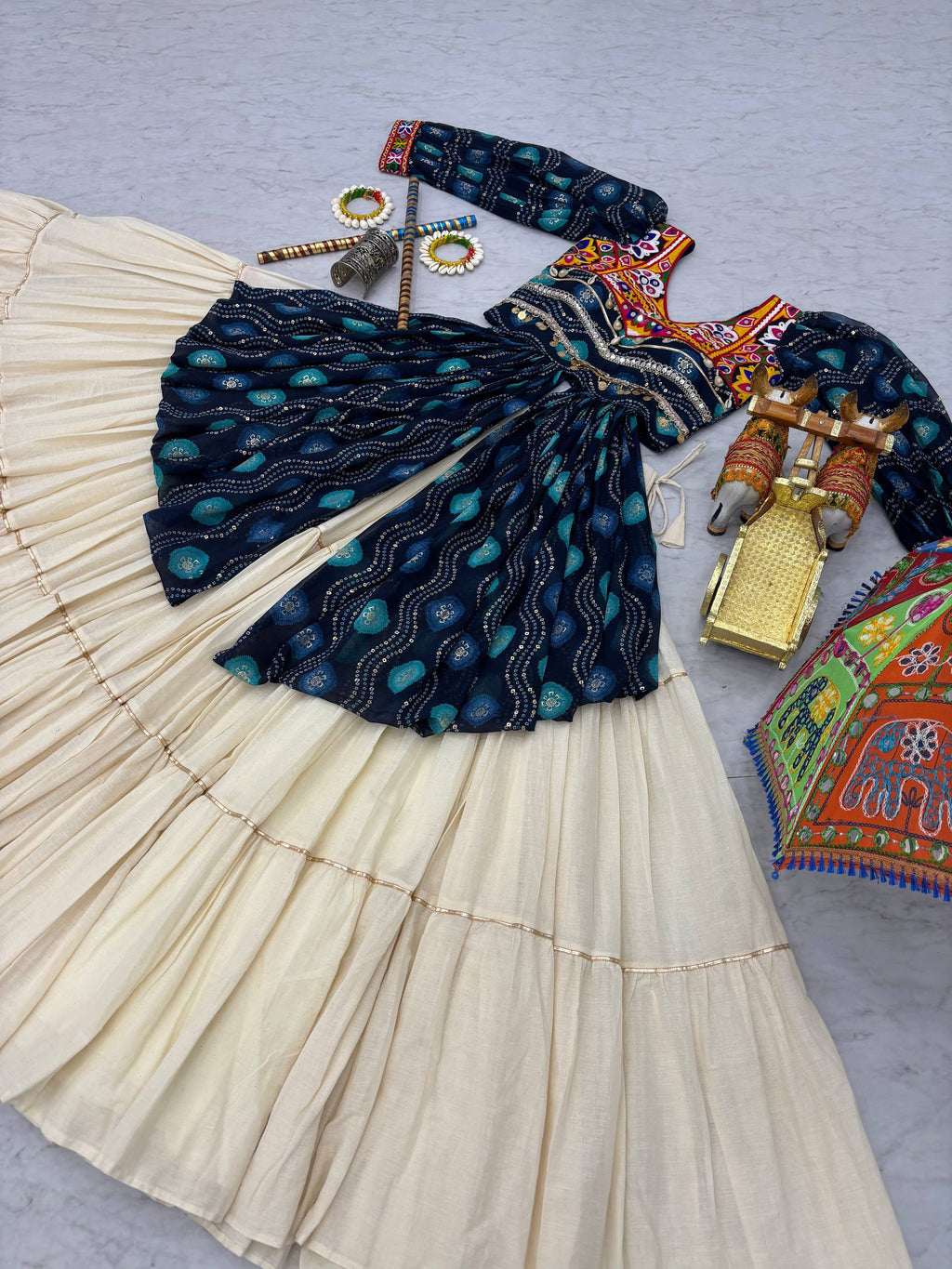 Navratri Special Gamathi Work Lehenga choli | Krushi Life Style