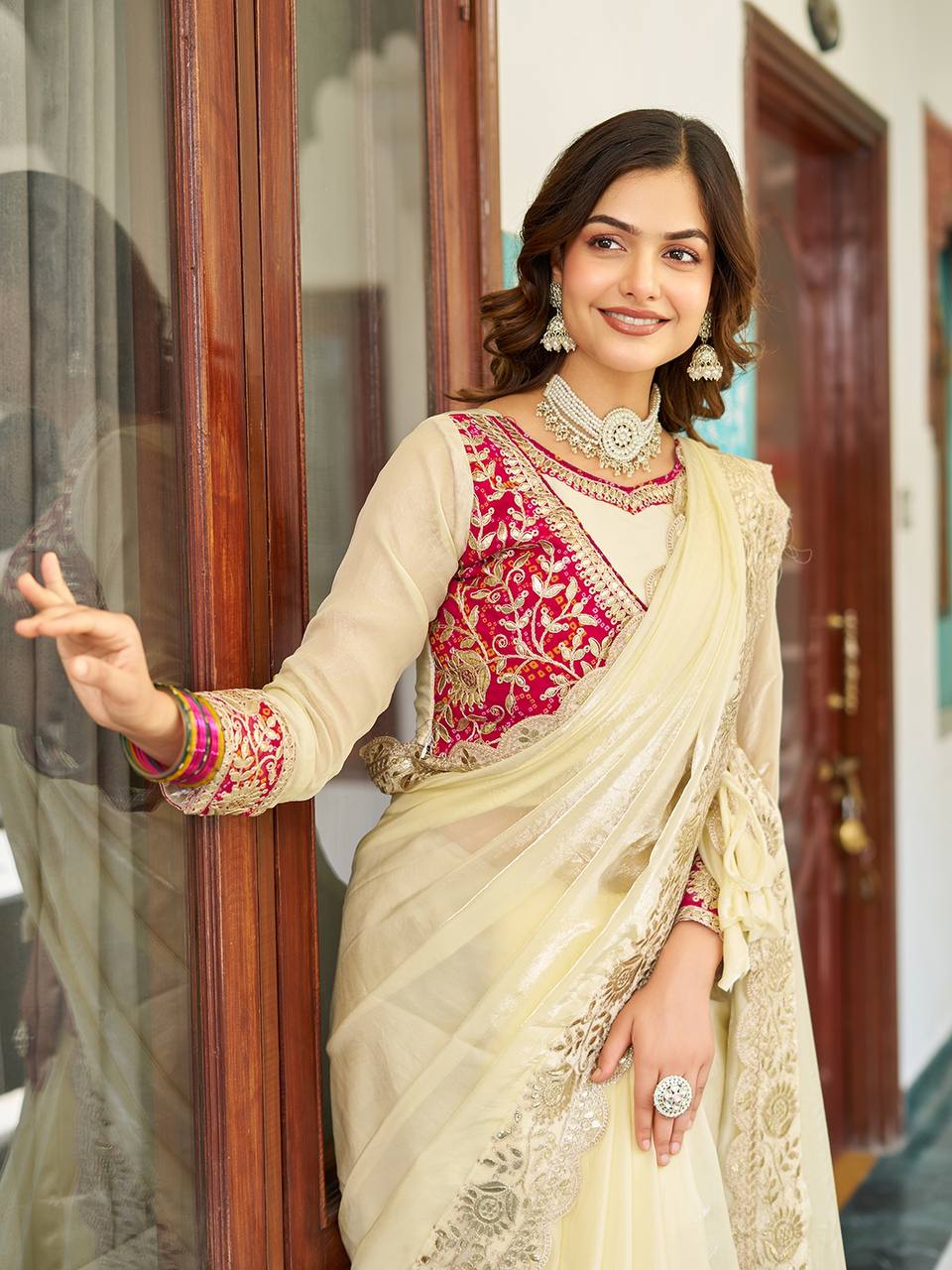 "Festival saree & fancy blause | Krushi Life Style "